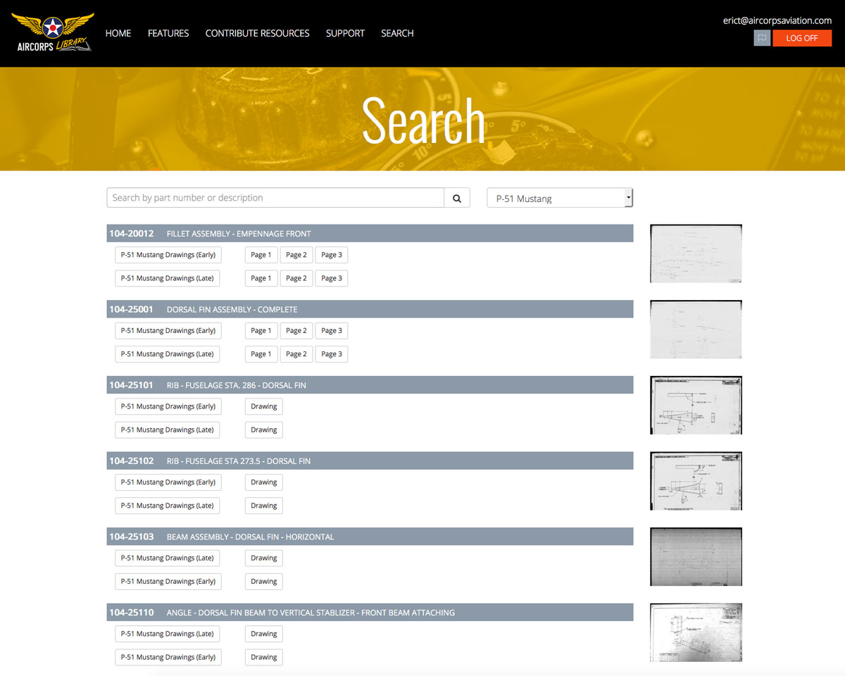 Search by part number or description