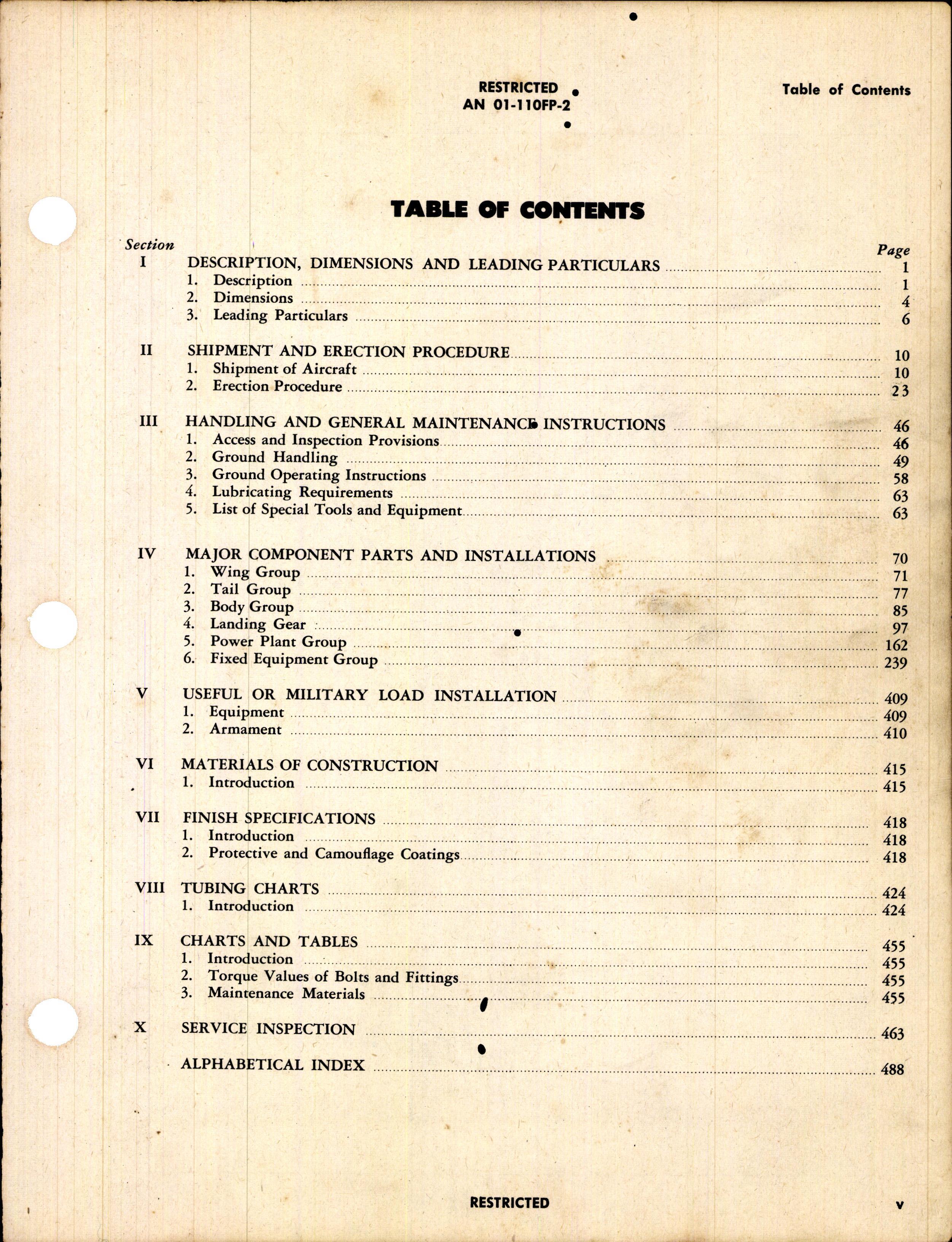 Sample page 3 from AirCorps Library document: Erection and Maintenance Instructions for P-63A and P-63C