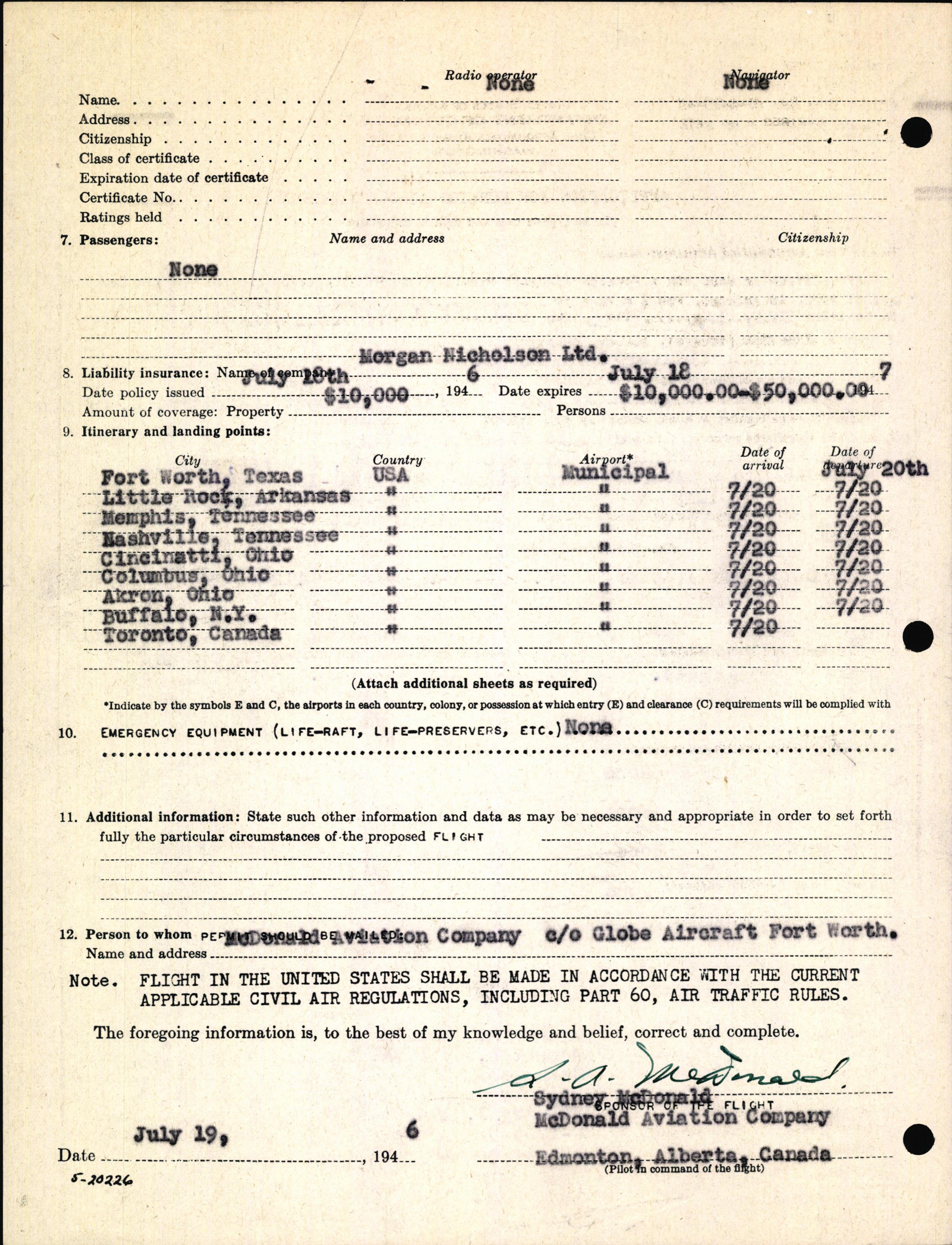 Sample page 4 from AirCorps Library document: Technical Information for Serial Number 1025