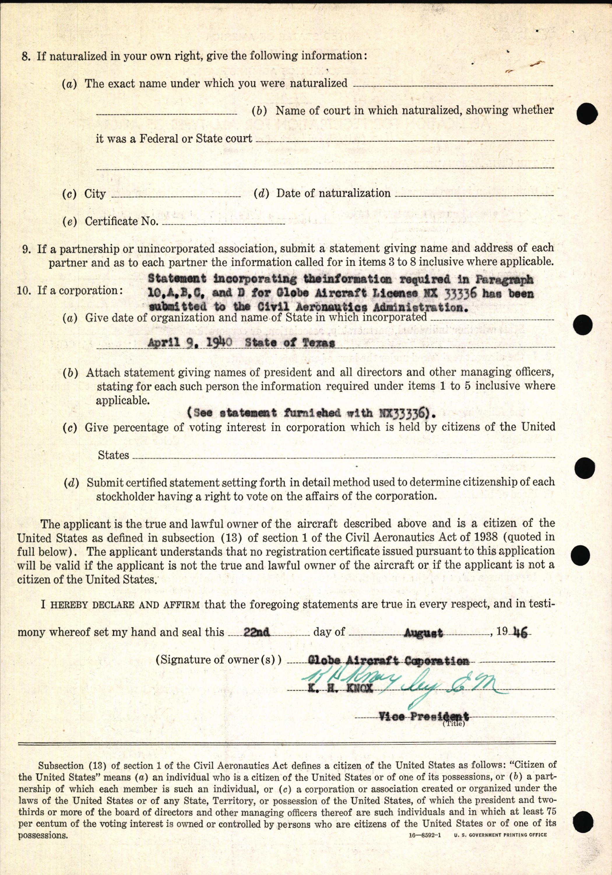 Sample page 4 from AirCorps Library document: Technical Information for Serial Number 1151