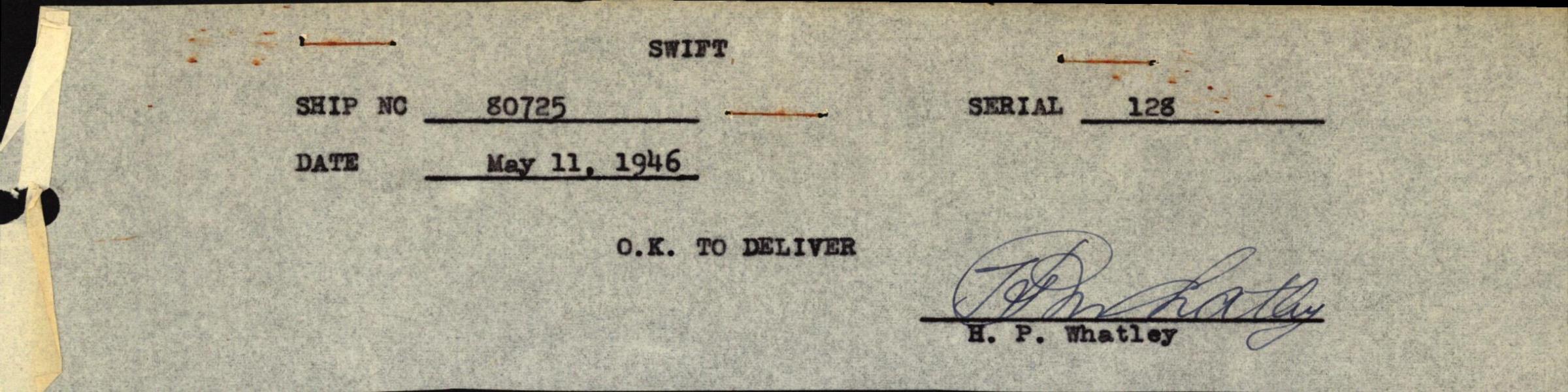 Sample page 3 from AirCorps Library document: Technical Information for Serial Number 128