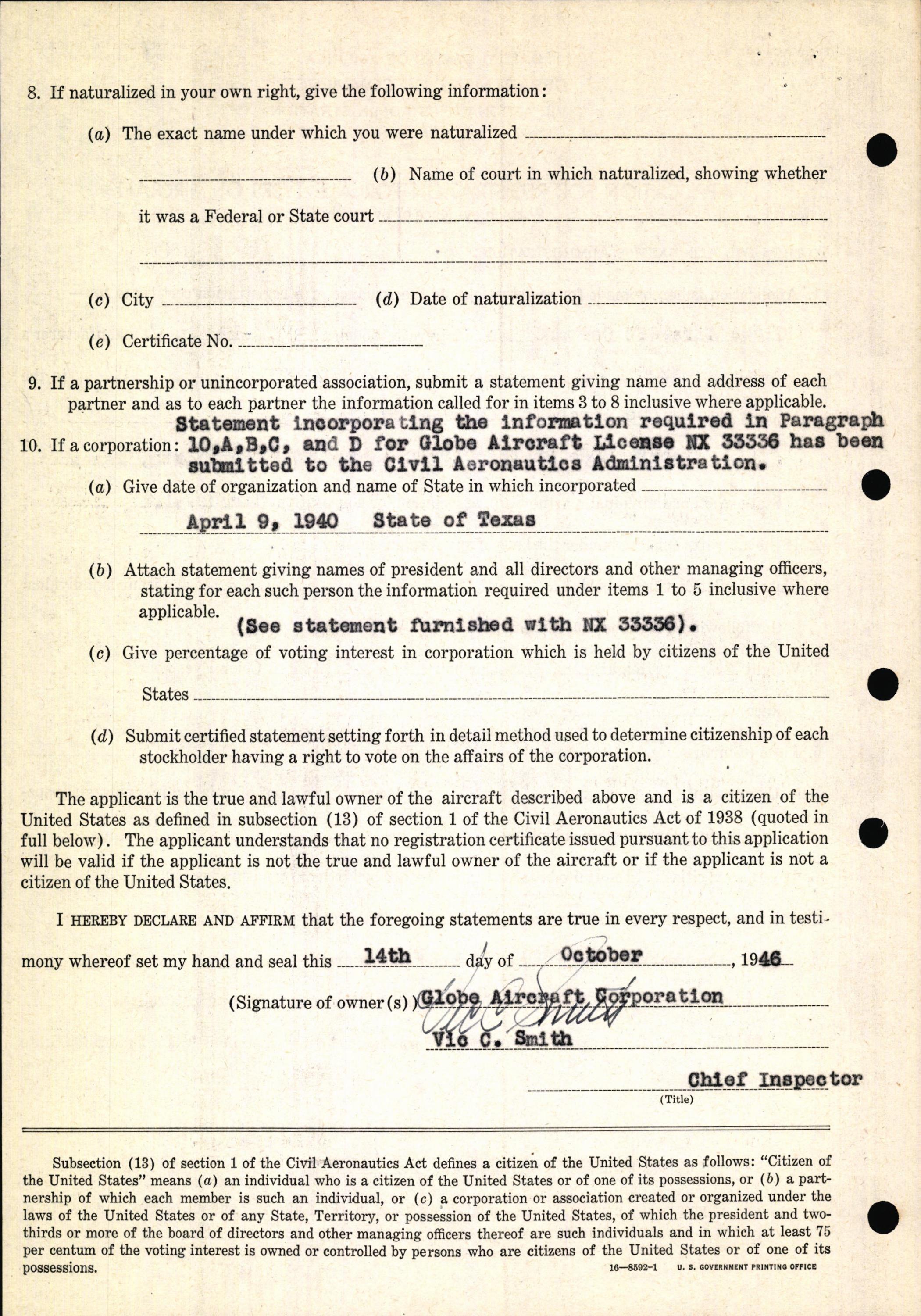Sample page 6 from AirCorps Library document: Technical Information for Serial Number 1290