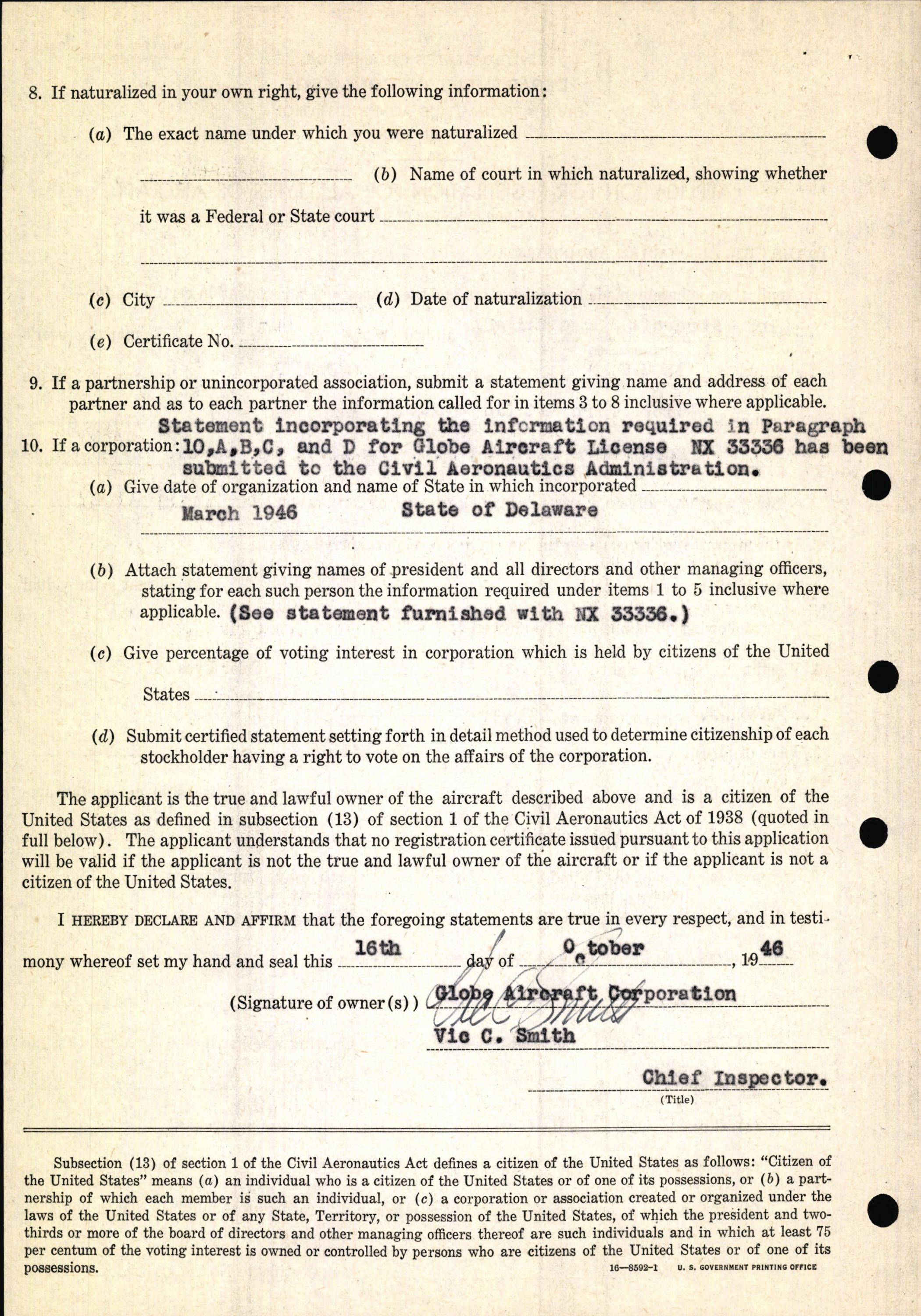 Sample page 6 from AirCorps Library document: Technical Information for Serial Number 1307