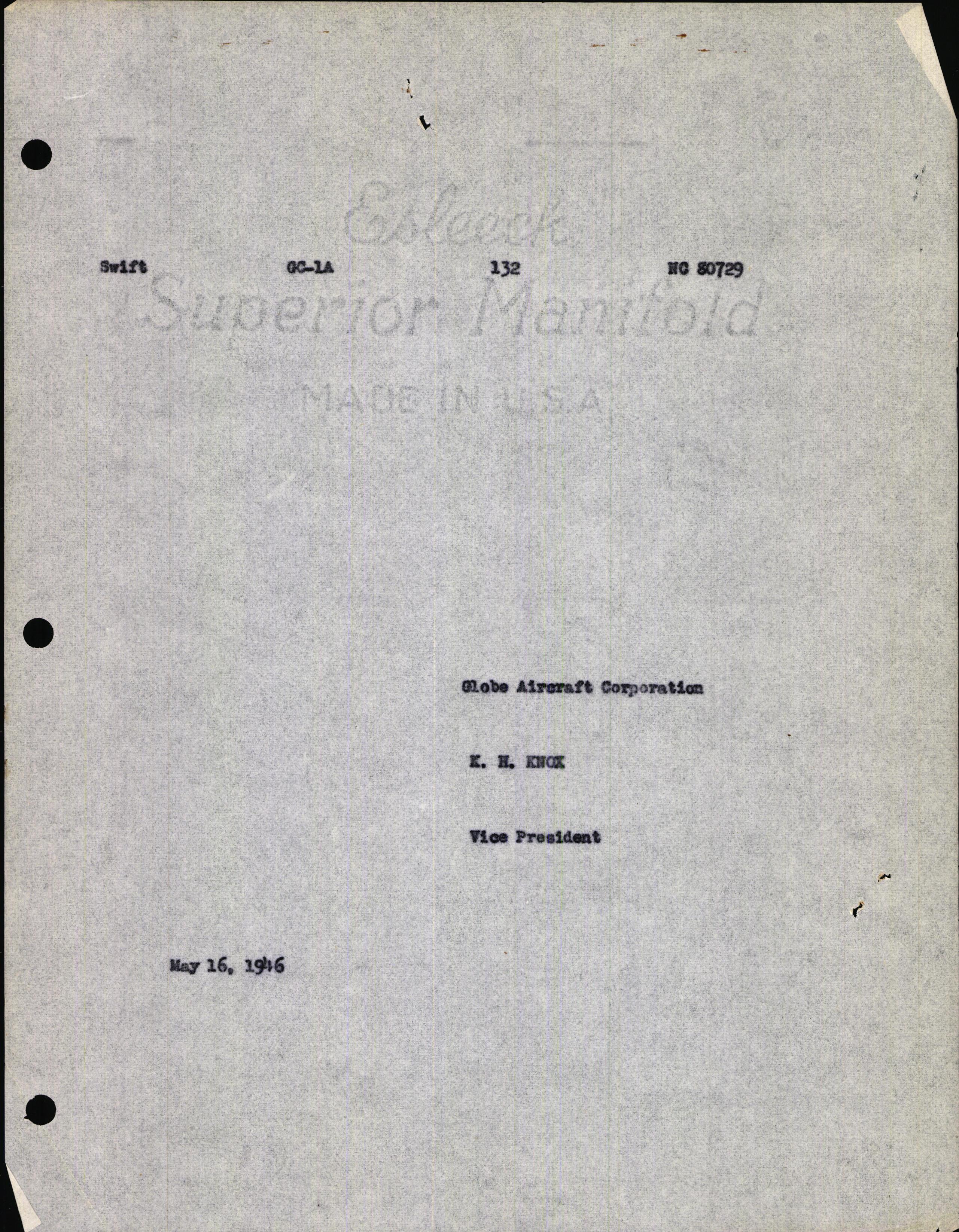 Sample page 5 from AirCorps Library document: Technical Information for Serial Number 132