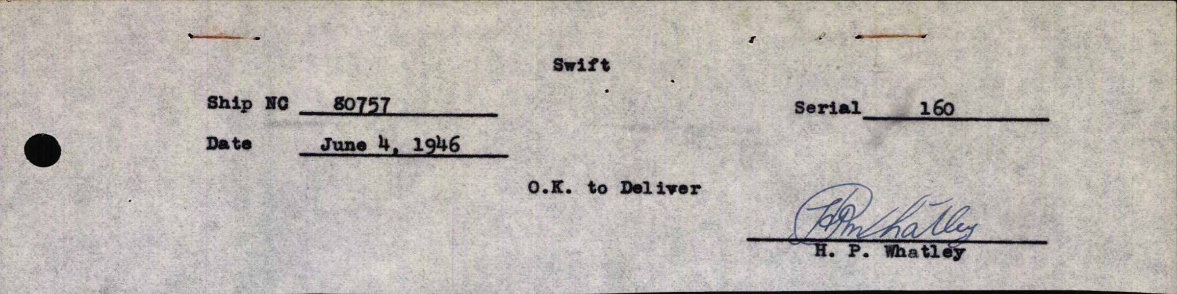 Sample page 3 from AirCorps Library document: Technical Information for Serial Number 160