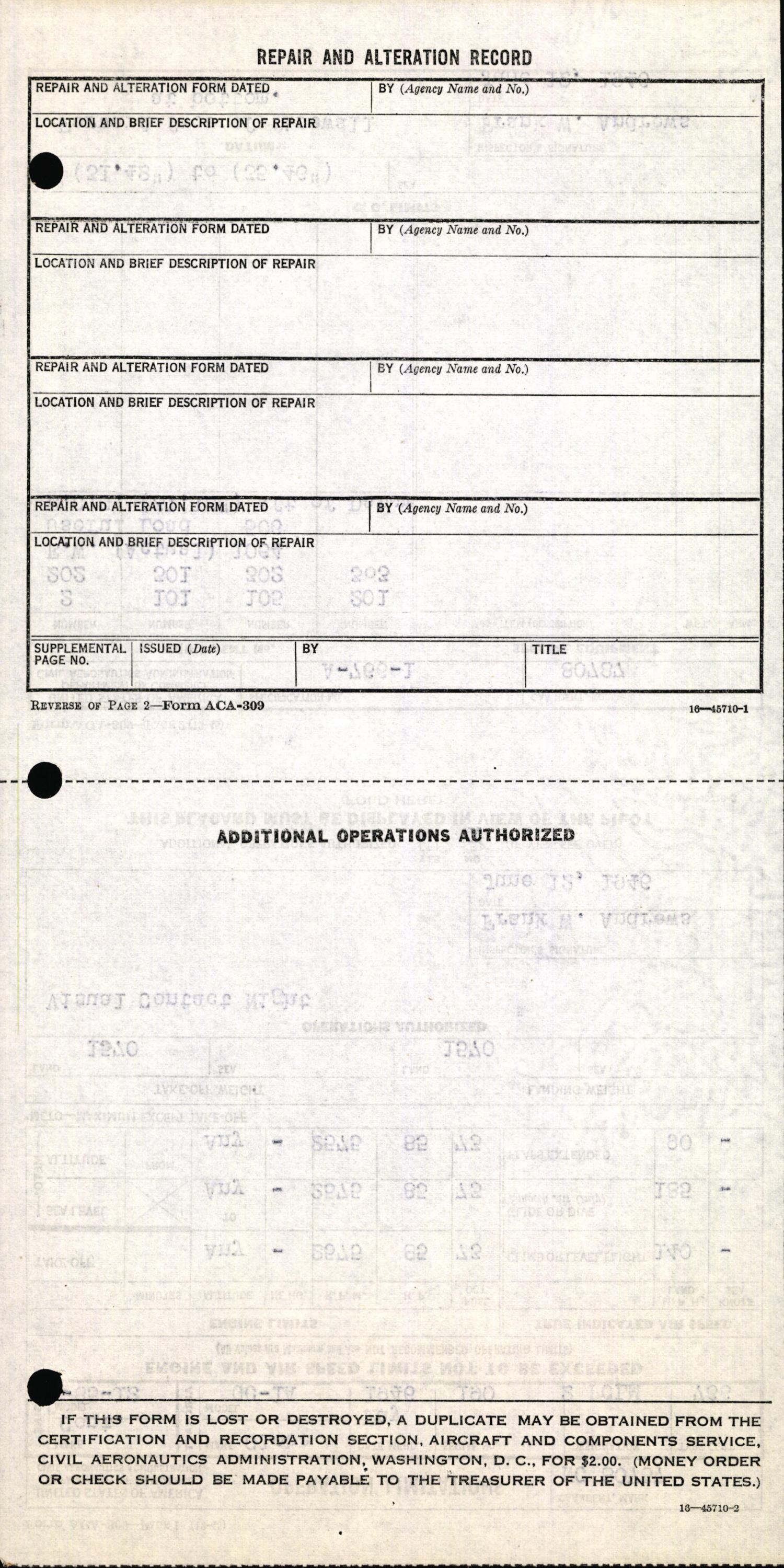 Sample page 6 from AirCorps Library document: Technical Information for Serial Number 190