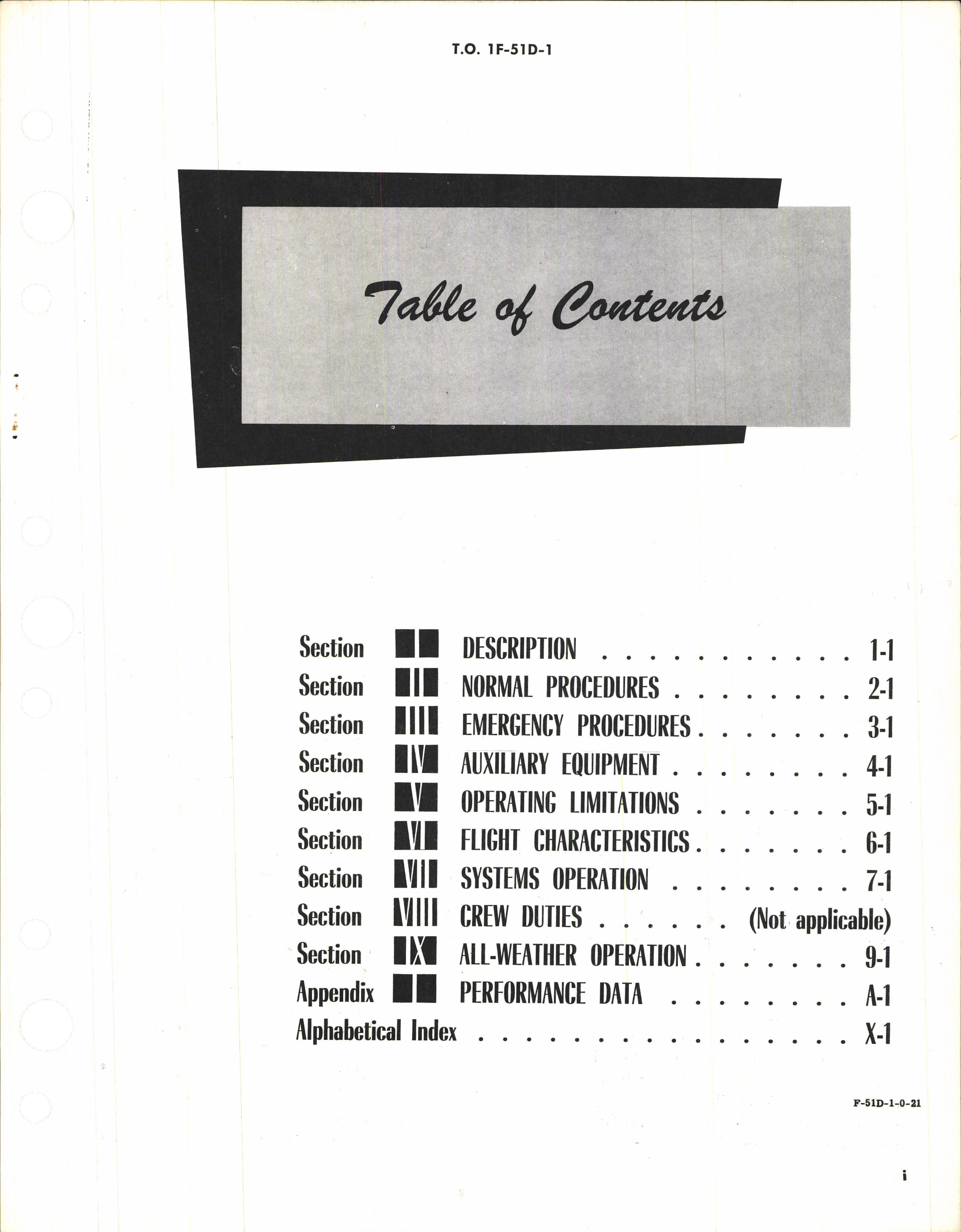 Sample page 3 from AirCorps Library document: F-51D Flight Handbook
