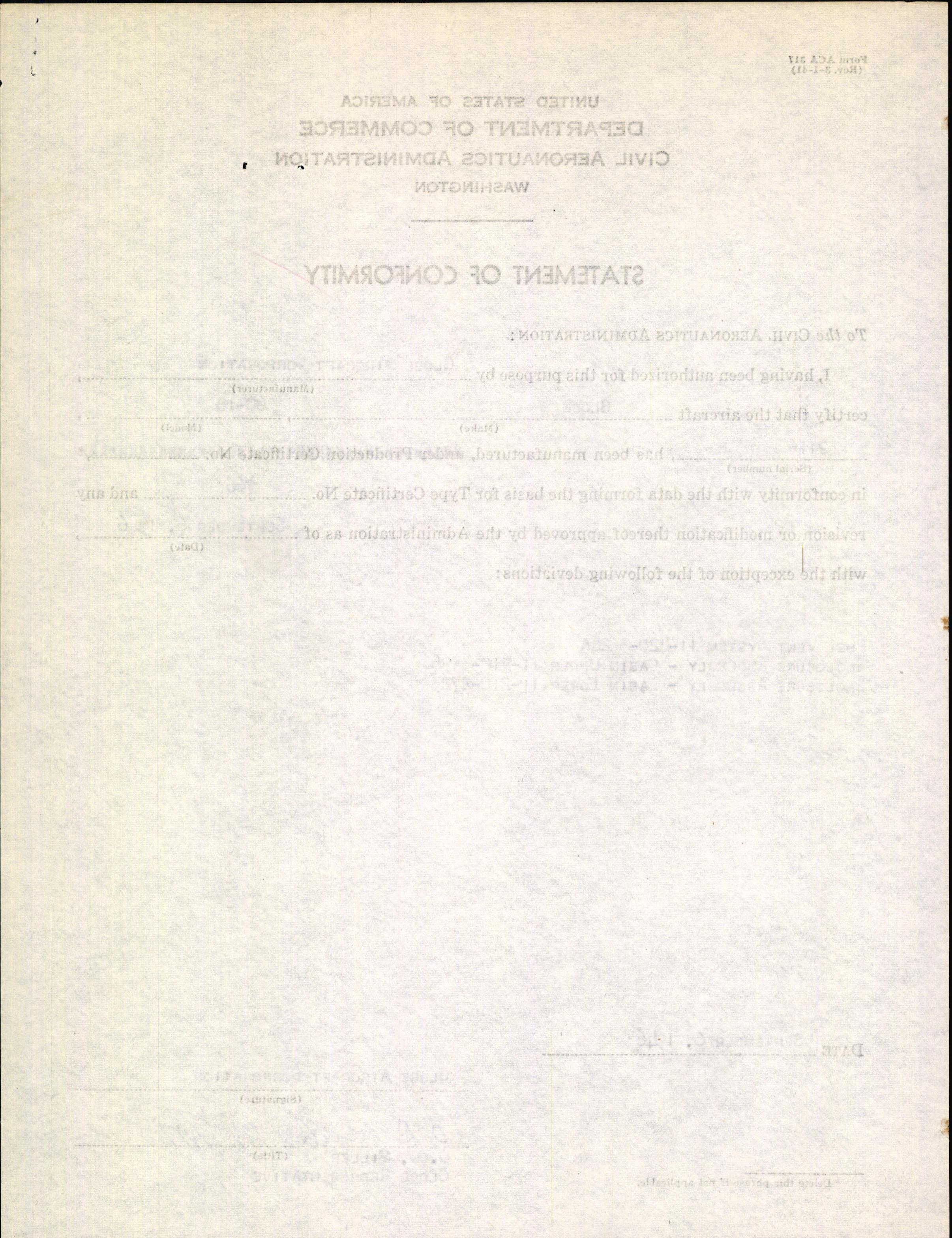 Sample page 2 from AirCorps Library document: Technical Information for Serial Number 2116