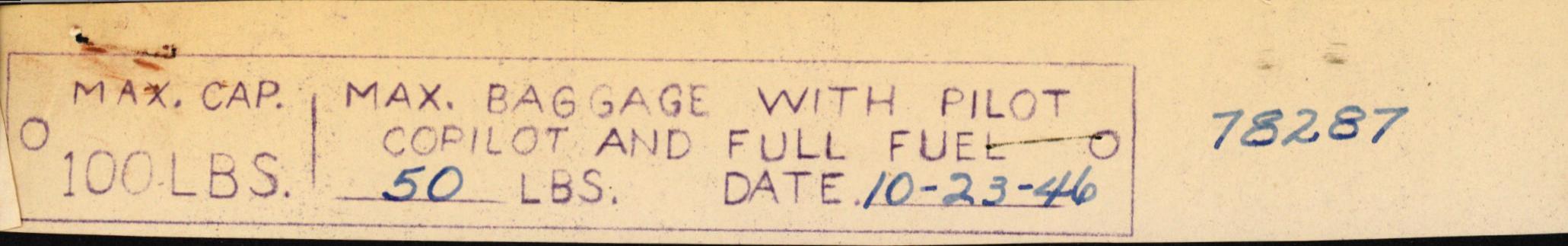 Sample page 1 from AirCorps Library document: Technical Information for Serial Number 2287