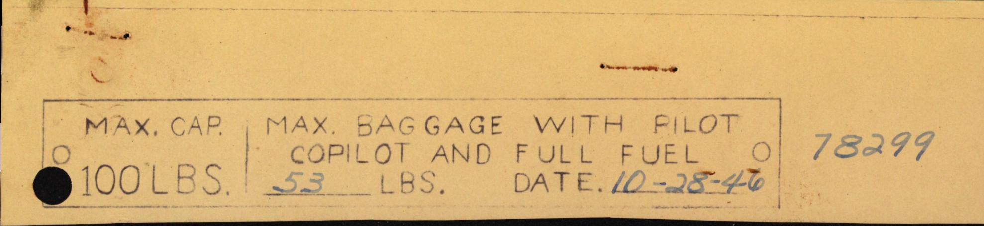 Sample page 1 from AirCorps Library document: Technical Information for Serial Number 2299