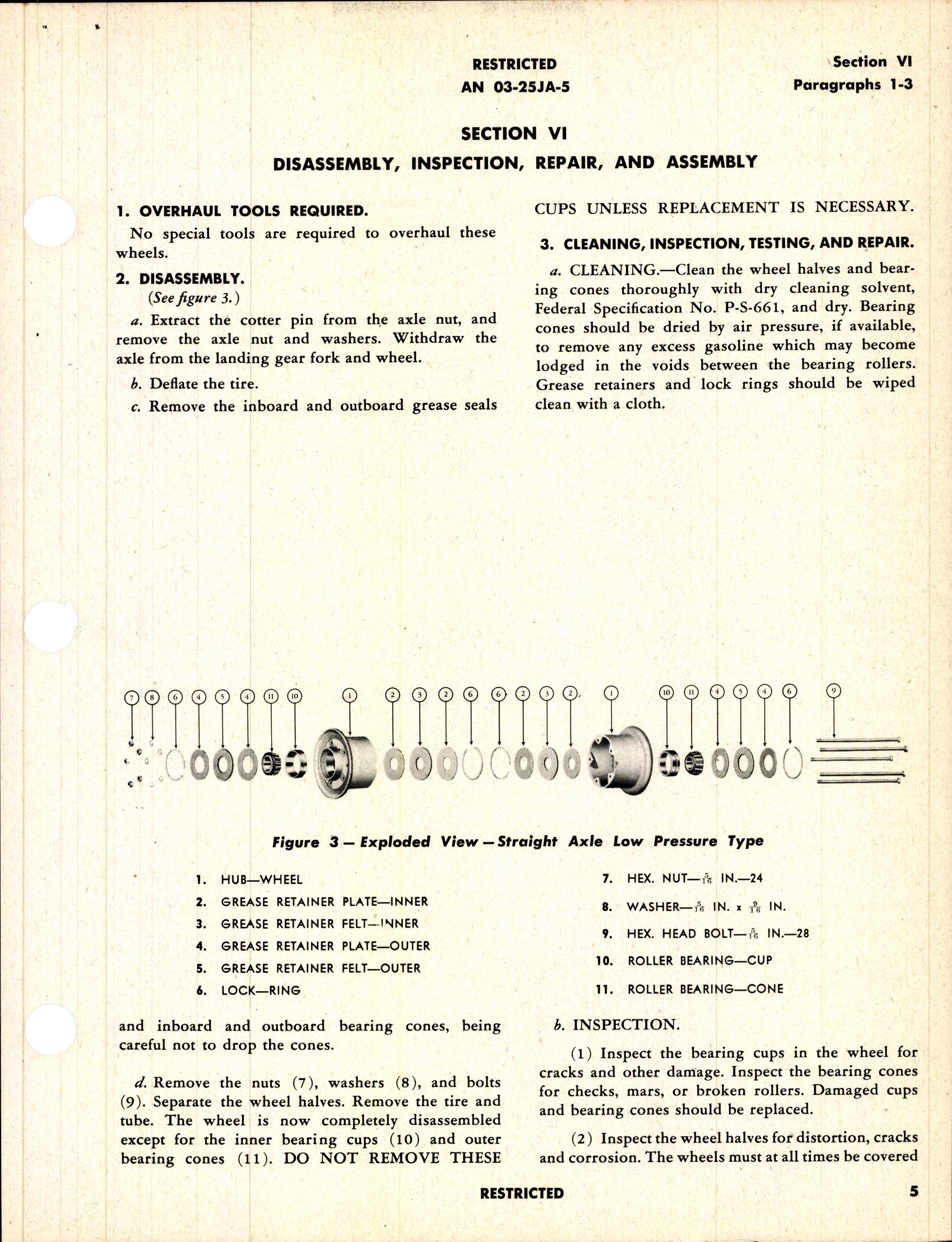 Sample page 9 from AirCorps Library document: Operation, Service & Overhaul Instructions with Parts Catalog for Low Pressure Tail Wheels