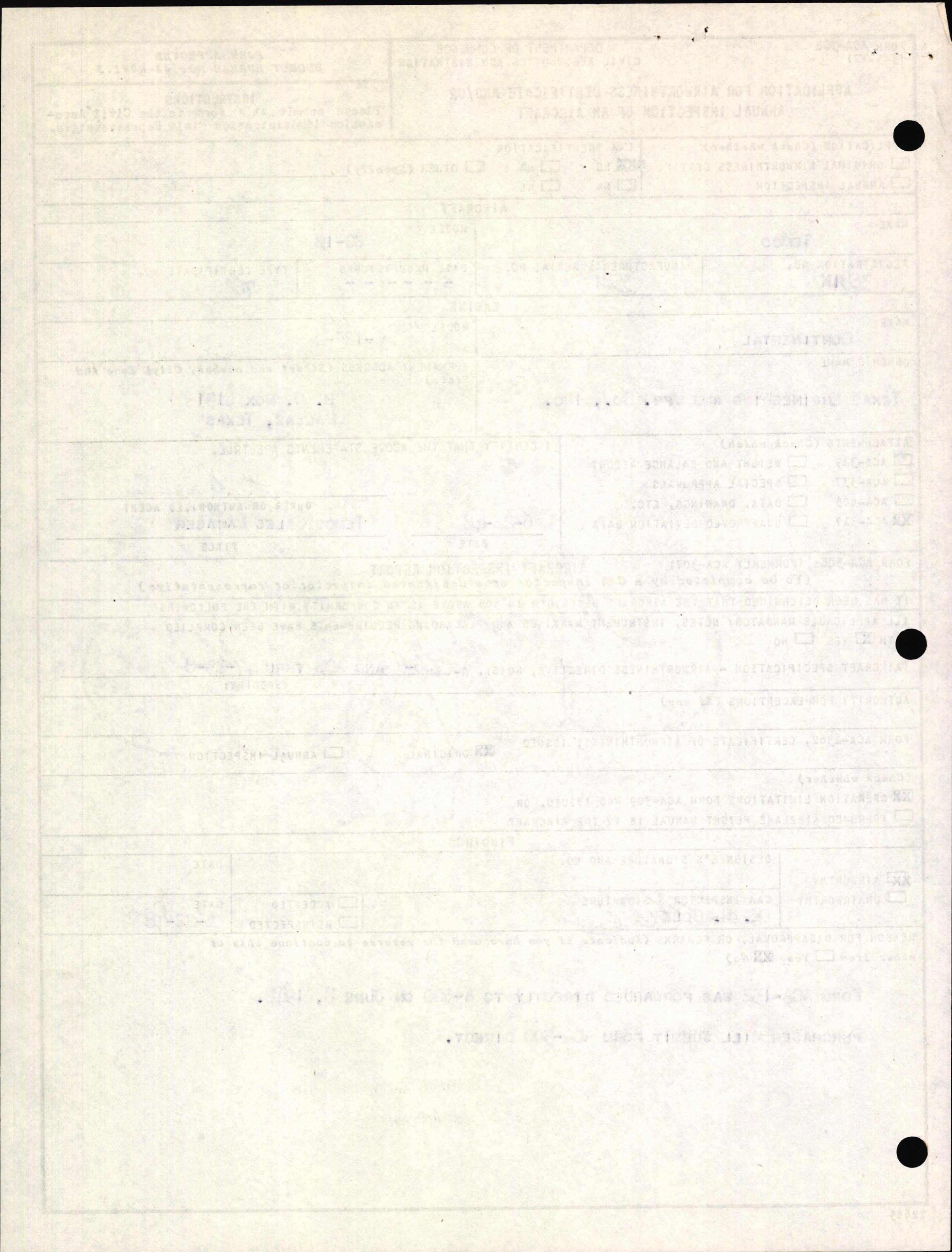 Sample page 2 from AirCorps Library document: Technical Information for Serial Number 3581