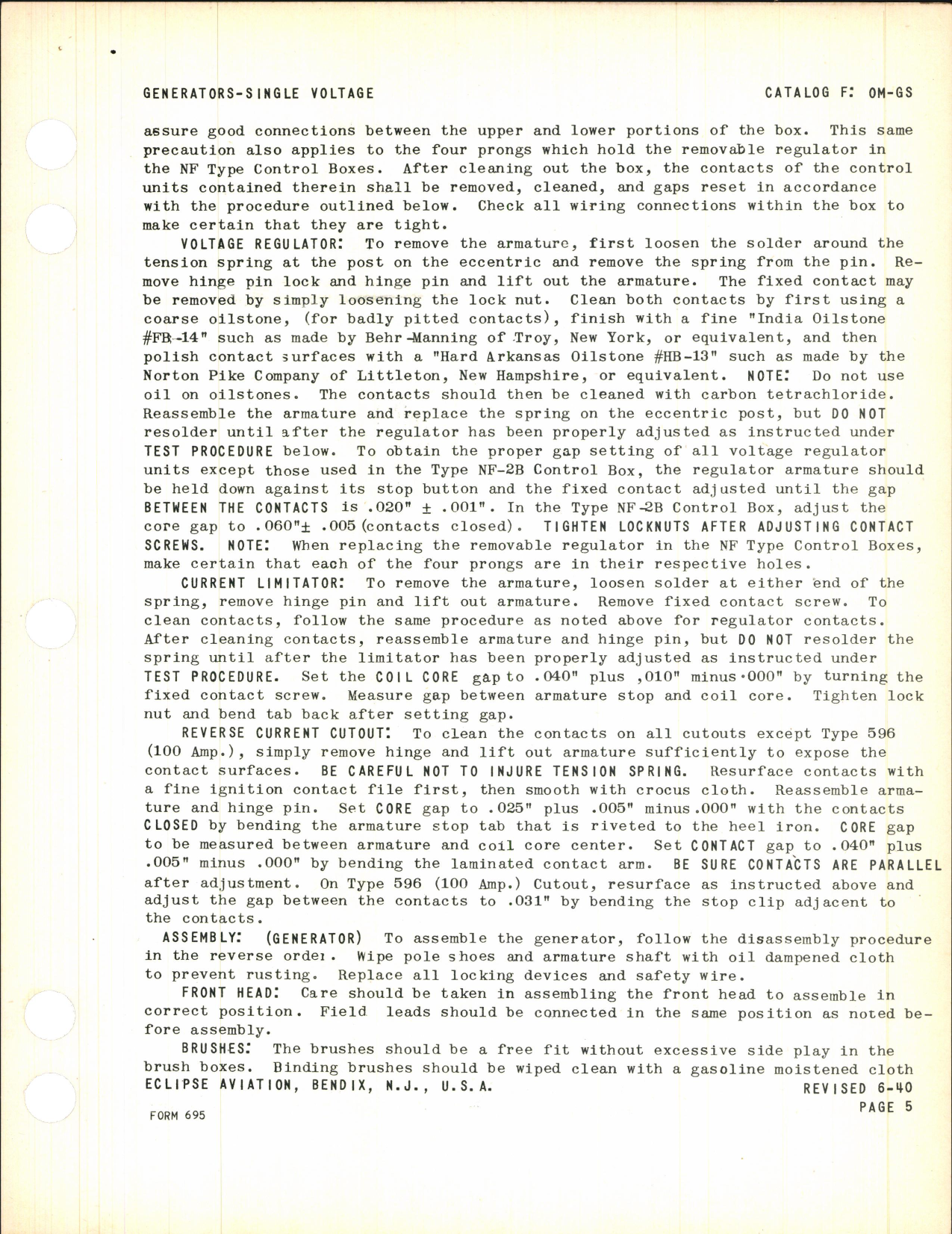 Sample page 5 from AirCorps Library document: Overhaul Instructions for Engine Driven Single Voltage Generators and Control Boxes or Panels