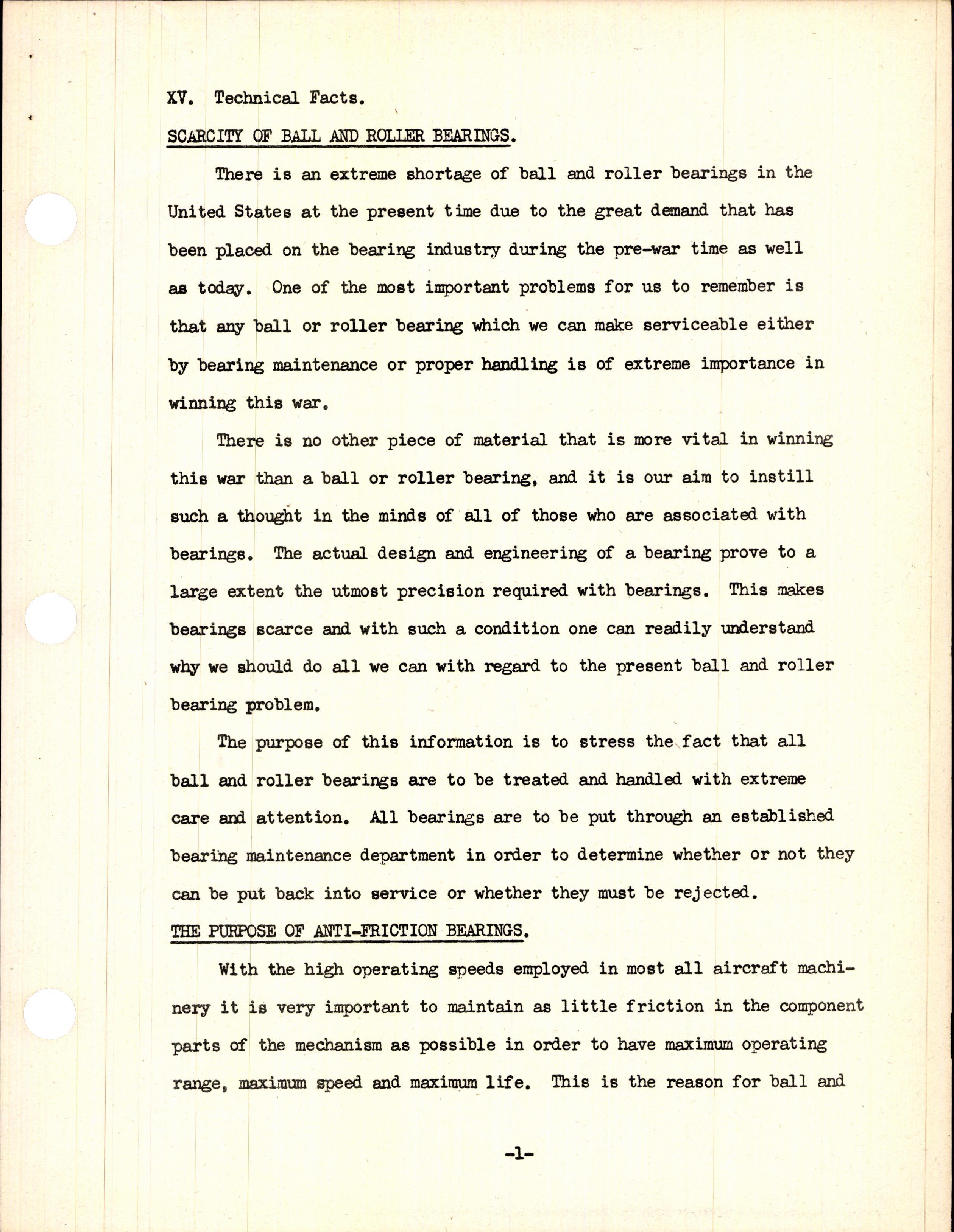 Sample page 5 from AirCorps Library document: Technical Facts on Anti-Friction Bearings