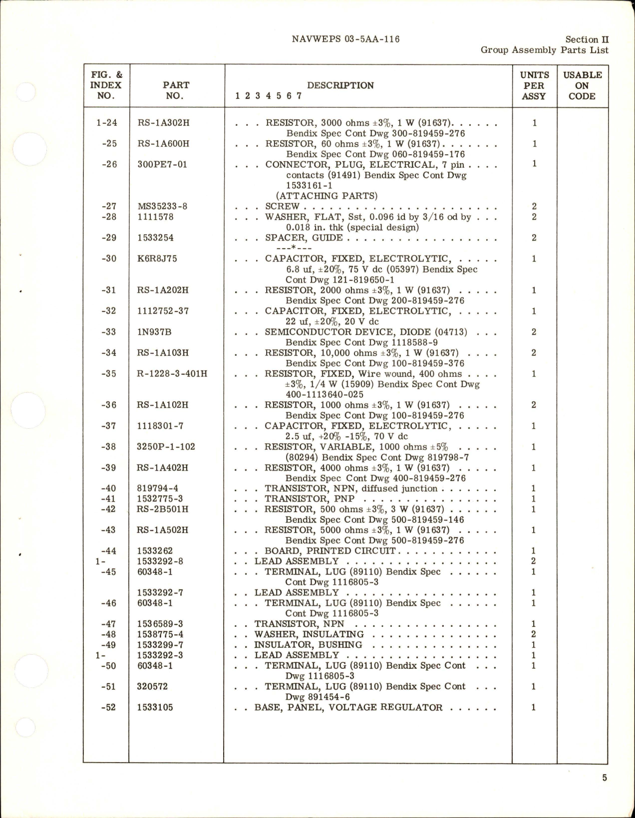 Sample page 7 from AirCorps Library document: Illustrated Parts Breakdown for A-C Voltage Regulator - Type 20B100-12-A