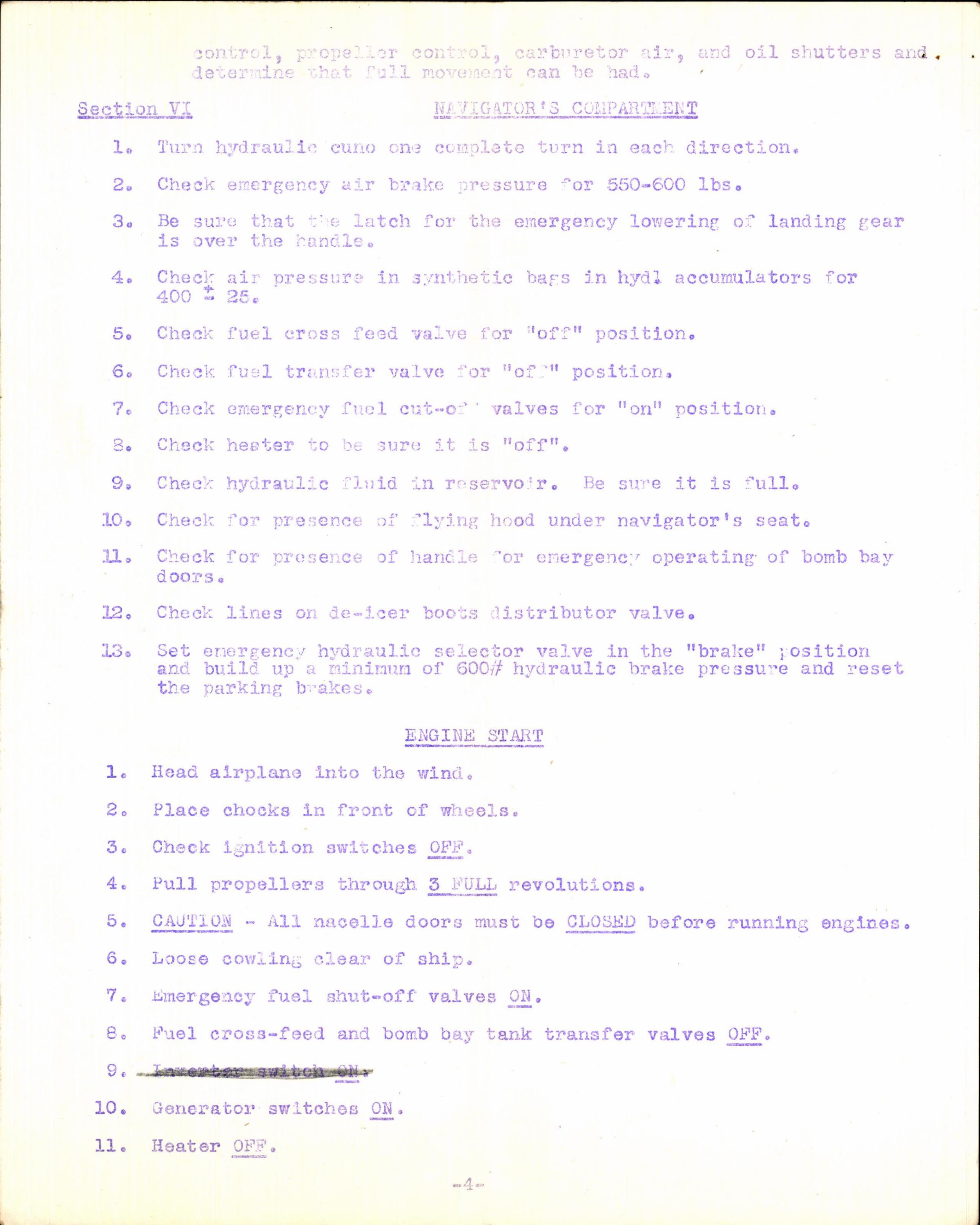 Sample page 6 from AirCorps Library document: Pre-Flight and Daily Inspection for B-25