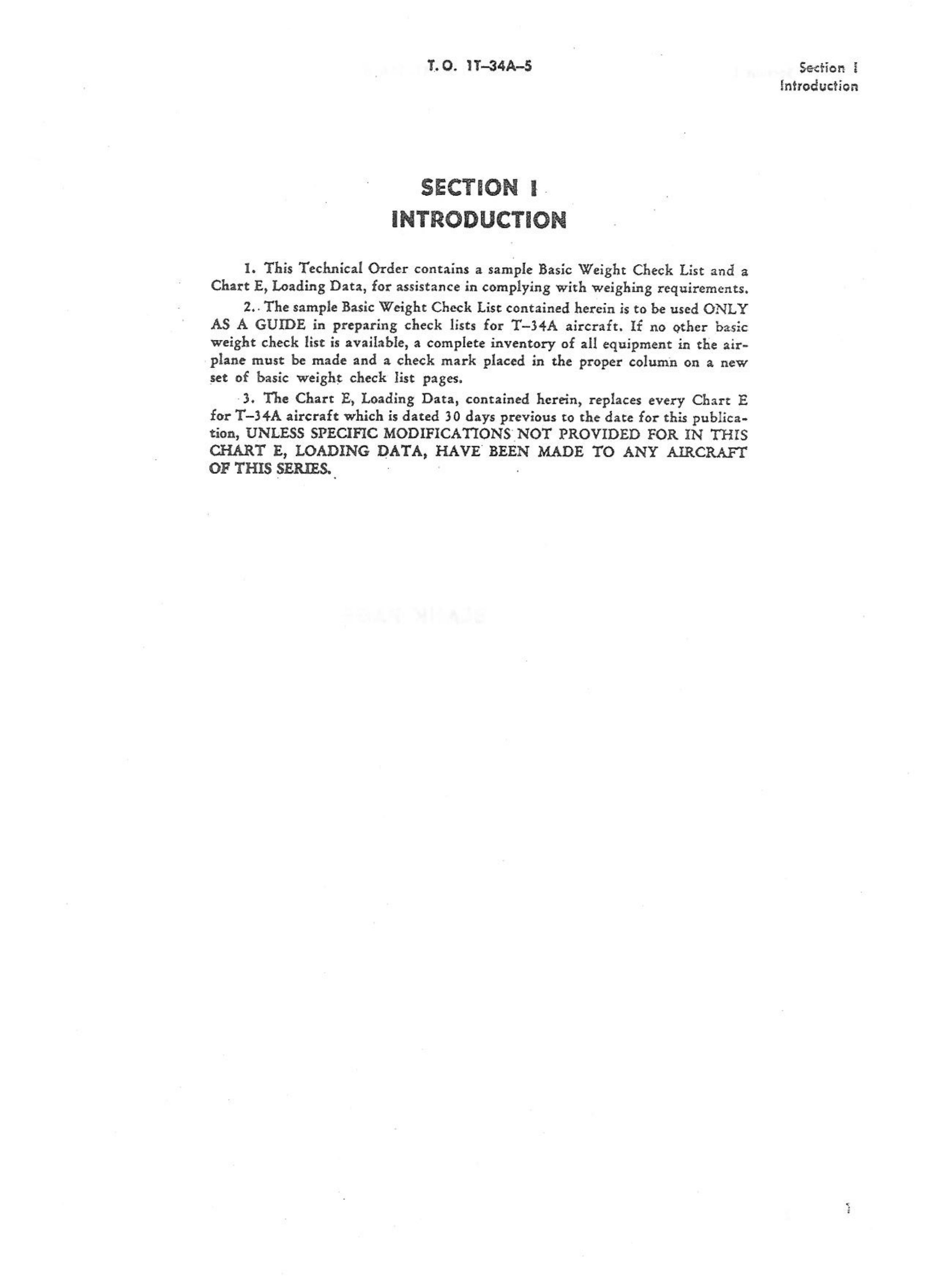 Sample page 5 from AirCorps Library document: Basic Weight Check List for T-34A Aircraft