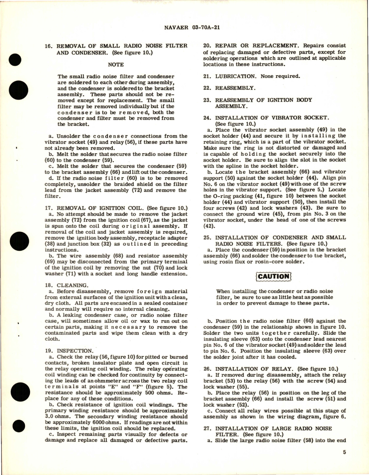 Sample page 5 from AirCorps Library document: Overhaul Instructions with Parts Breakdown for Ignition Unit - Part B11C30