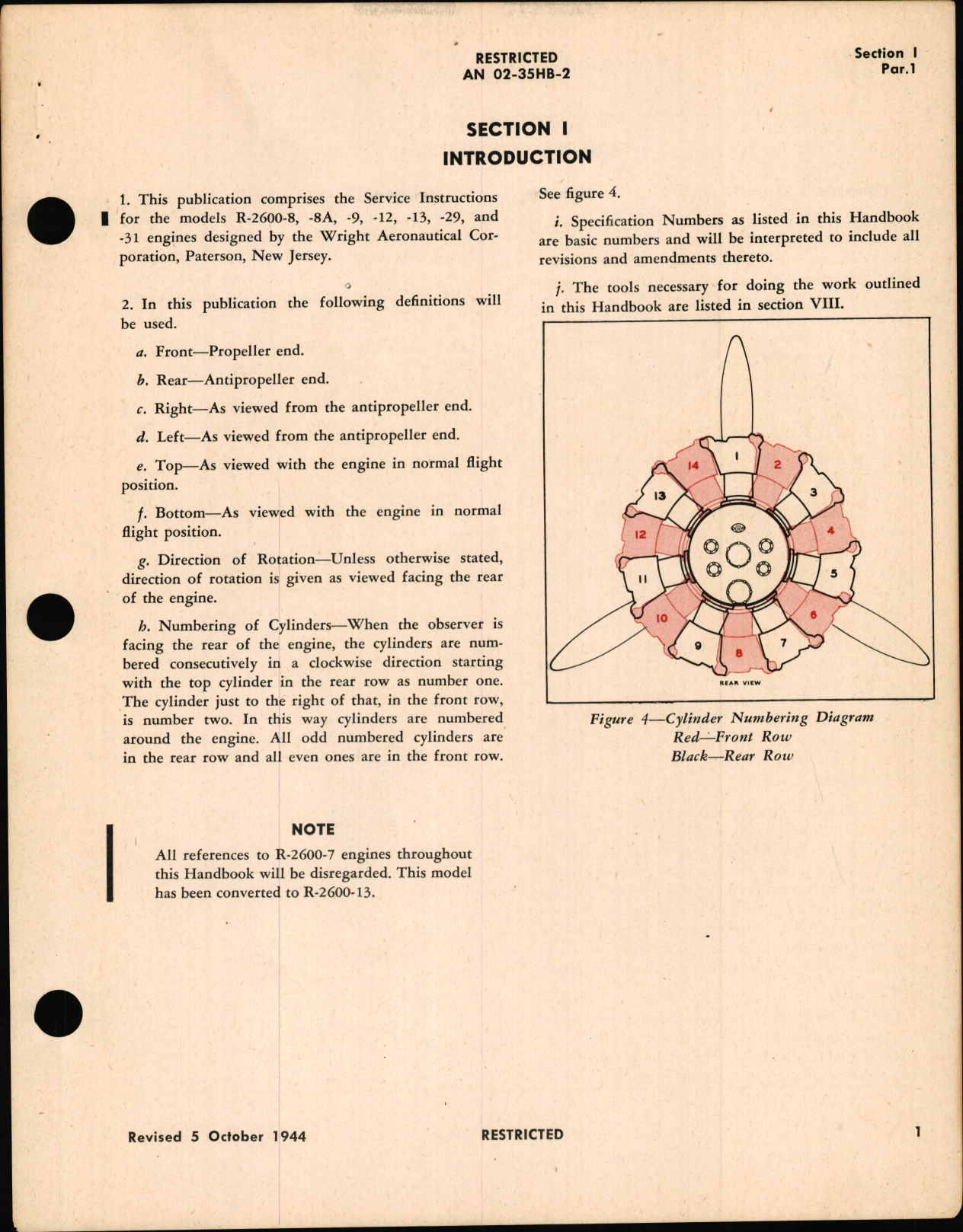 Sample page 7 from AirCorps Library document: Service Instructions for R-2600-8, -8A, -9, -12, -13, -29, and -31 Aircraft Engines