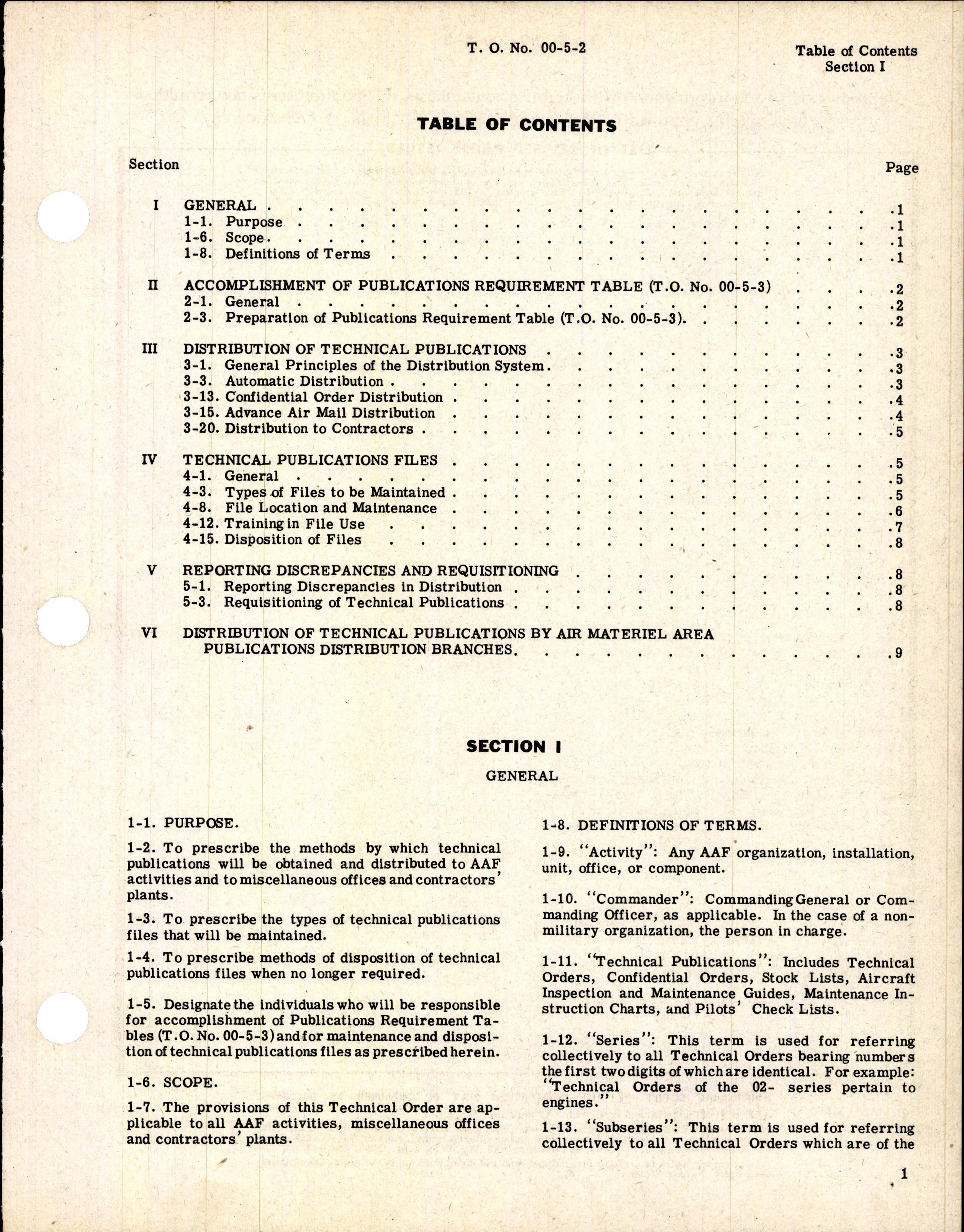 Sample page 3 from AirCorps Library document: Distribution of Technical Publications