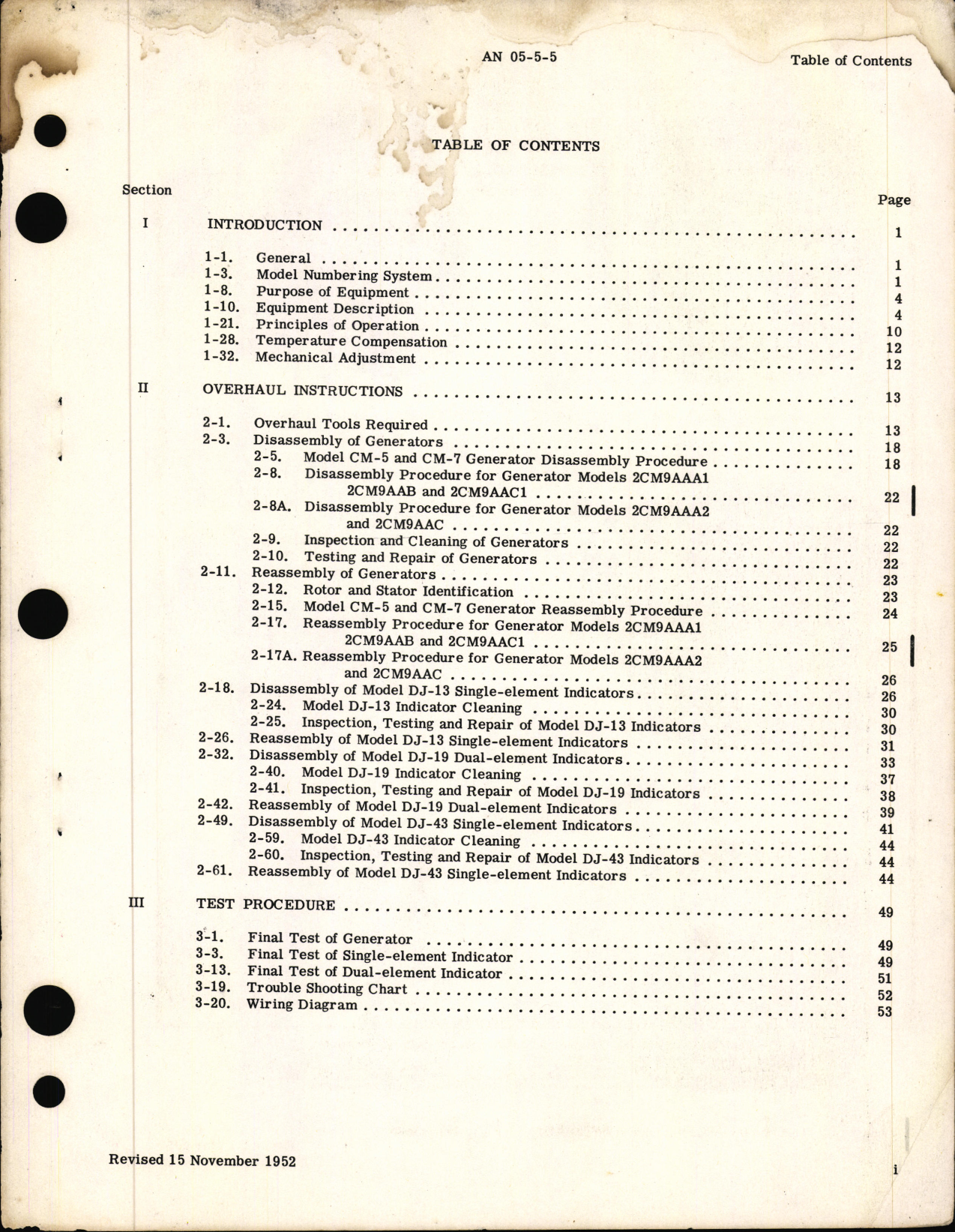 Sample page  3 from AirCorps Library document: Electronic Tachometers - Overhaul Instructions 