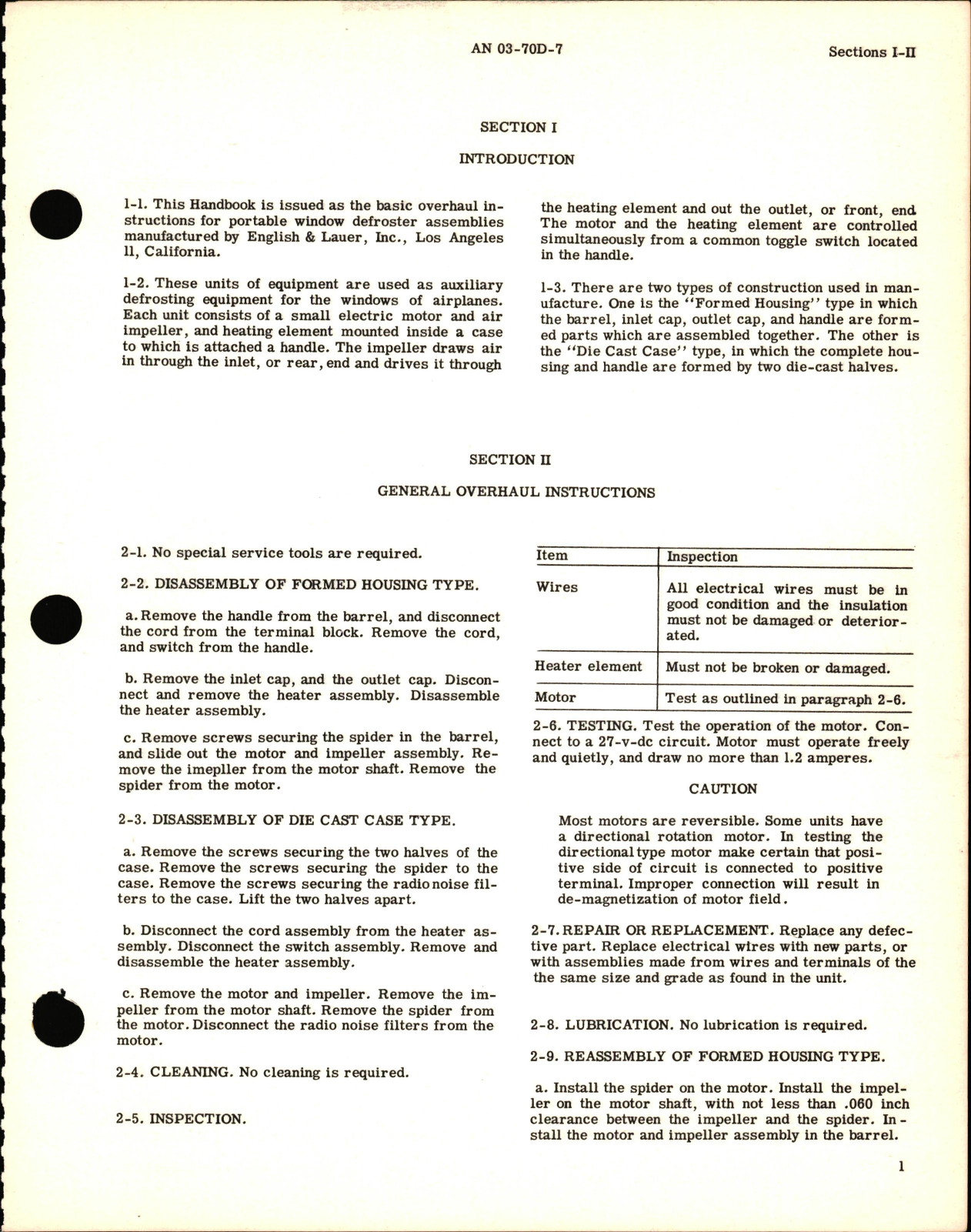 Sample page 5 from AirCorps Library document: Overhaul Instructions for Window Defroster Assembly Part Nos.  1101, 1101B