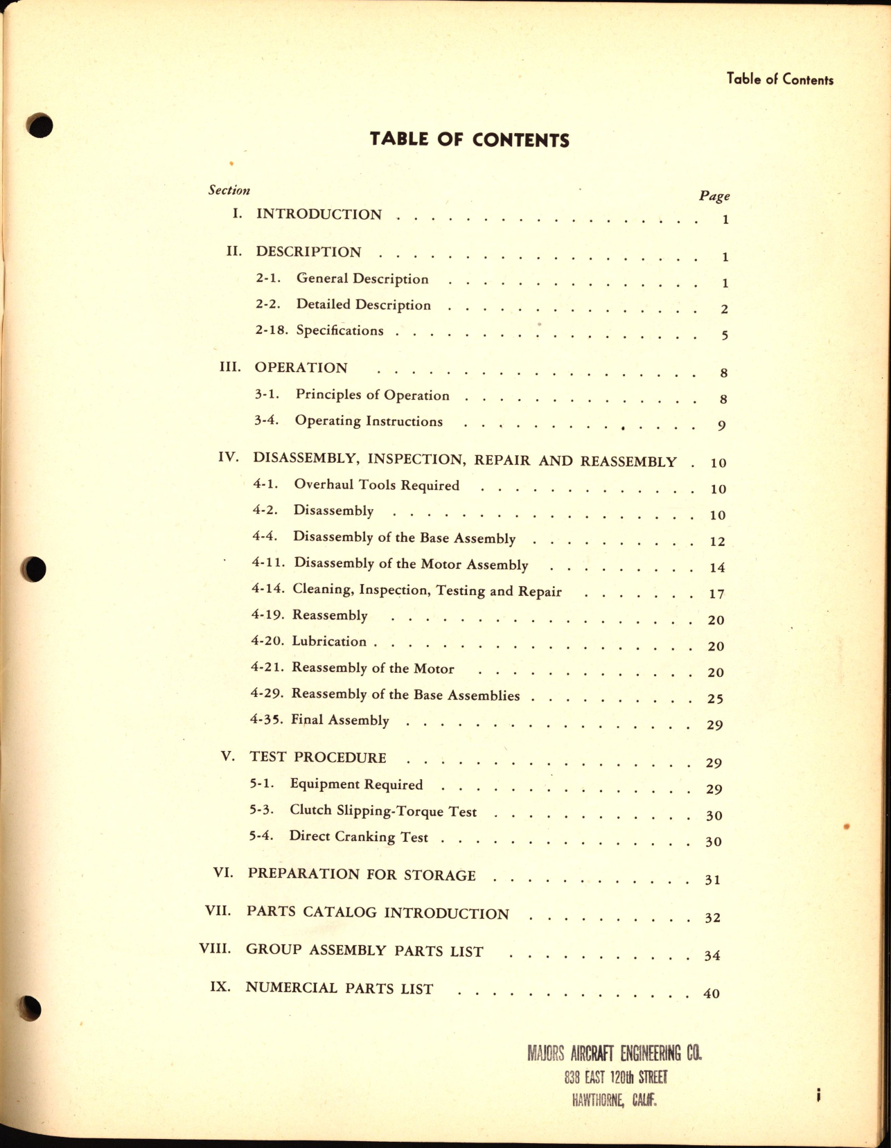 Sample page 5 from AirCorps Library document: Handbook of Instructions with Parts Catalog for Jack & Heintz Electric Direct Cranking Starters Models JH6