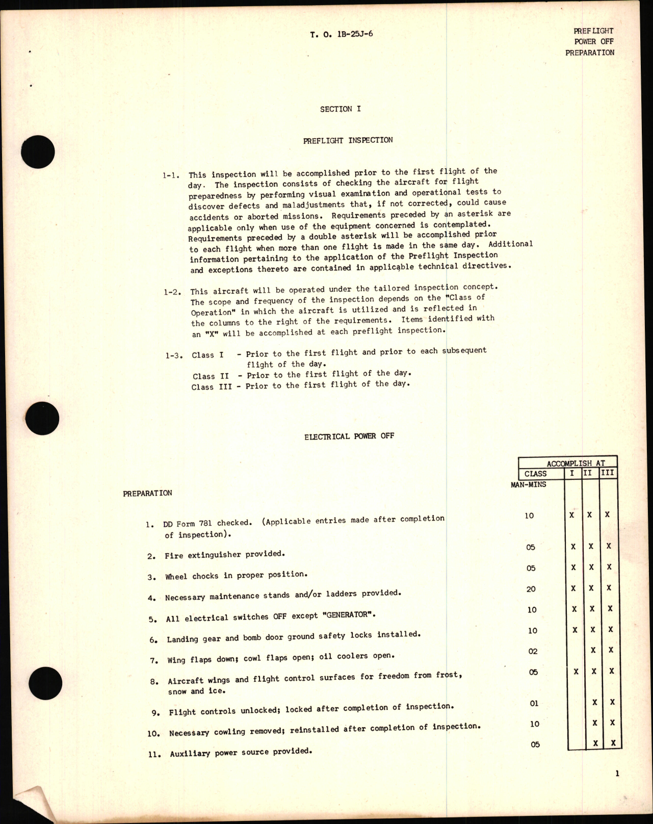 Sample page 5 from AirCorps Library document: Handbook of Inspection Requirements for USAF Model B-25 Aircraft