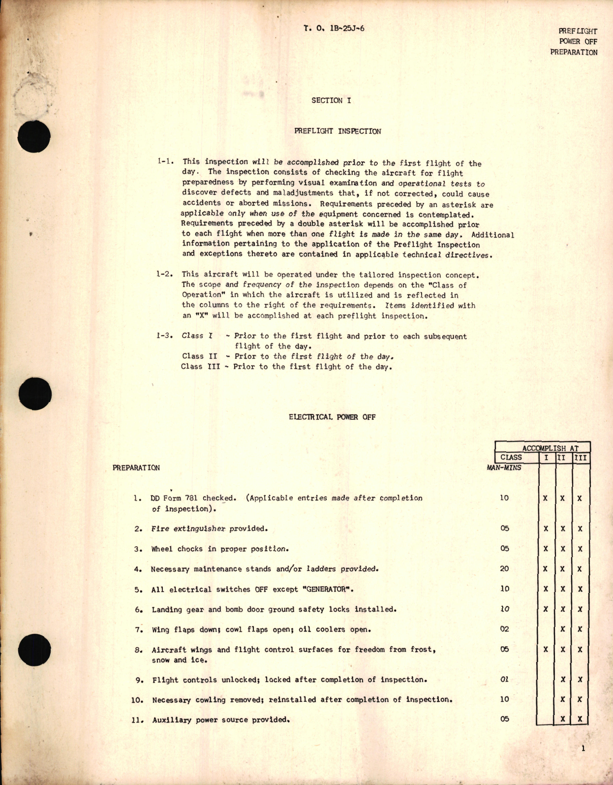 Sample page 5 from AirCorps Library document: Handbook of Inspection Requirements for USAF Model B-25 Aircraft, 