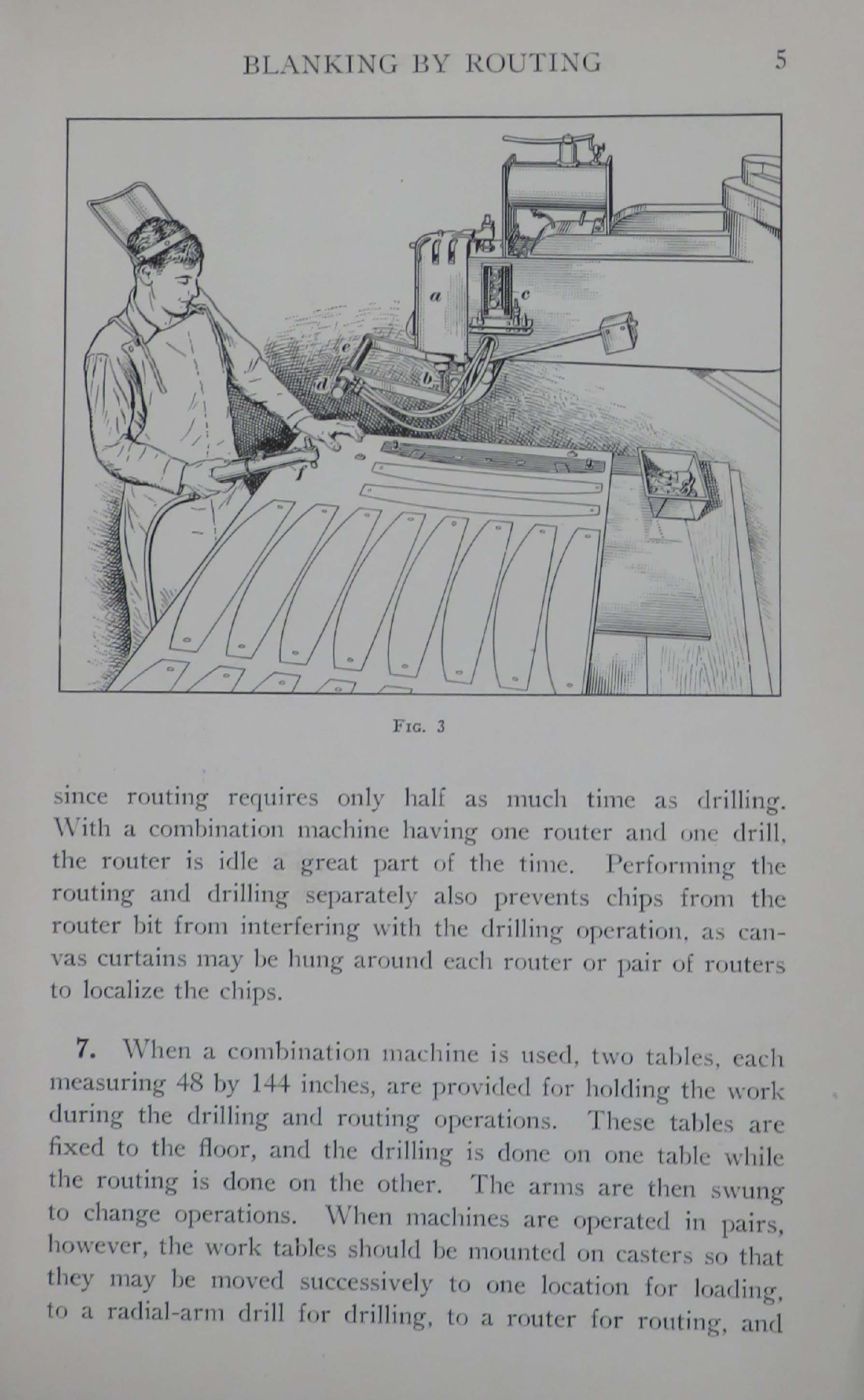 Sample page 7 from AirCorps Library document: Blanking and Punching - Blanking by Routing - Bureau of Aeronautics