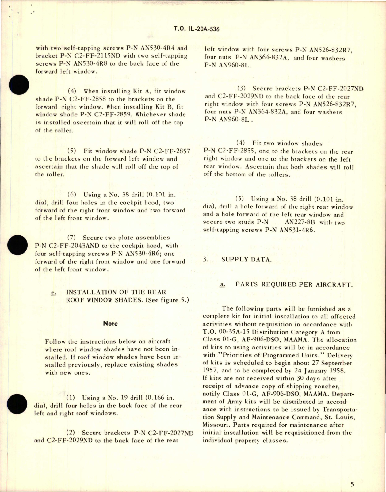 Sample page 5 from AirCorps Library document: Installation of Rotating Anti-Collision Light - L-20A Series