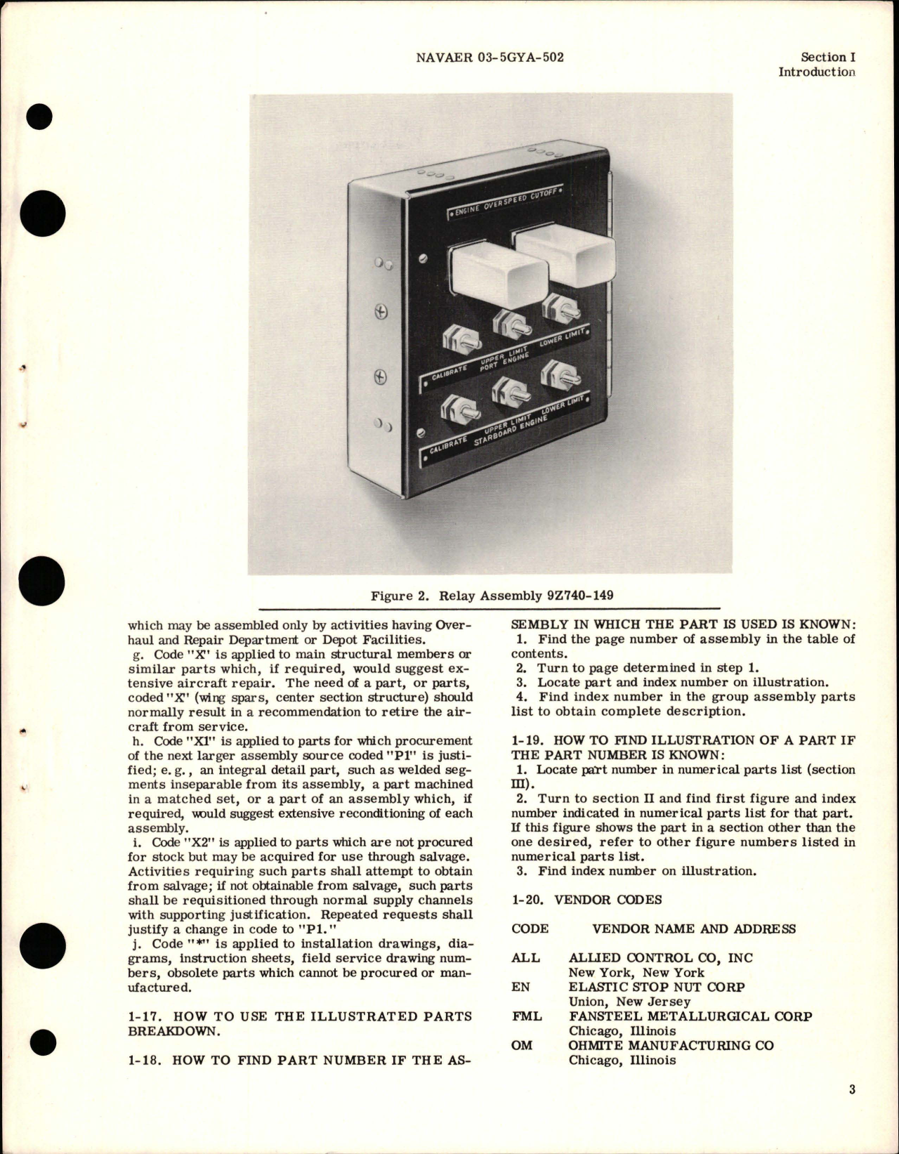 Sample page 5 from AirCorps Library document: Illustrated Parts Breakdown for Relay Assemblies - Parts 11Z740-458-100 and 9Z740-149 