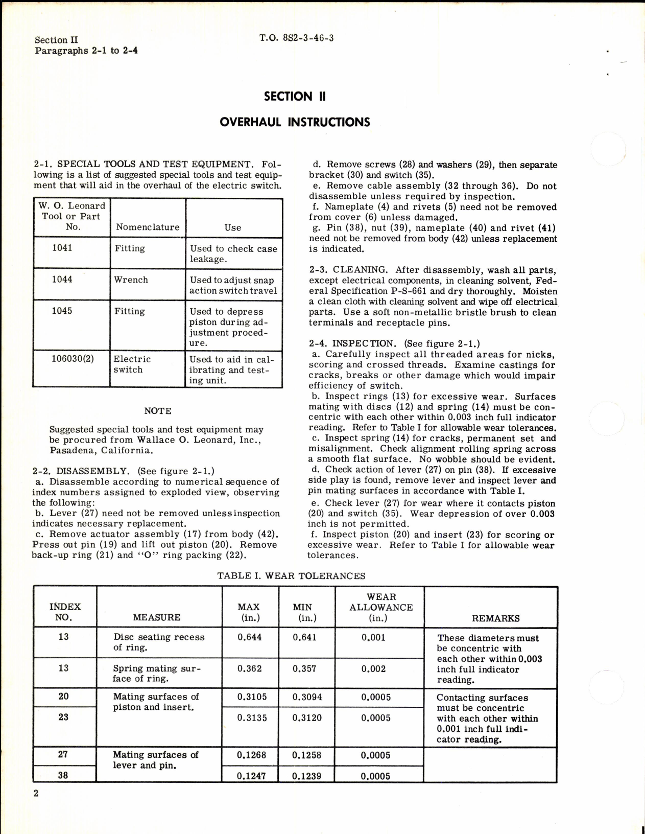 Sample page 4 from AirCorps Library document: Overhaul Instructions for Fluid Pressure Switches Part No 106130-2 and 106130-3