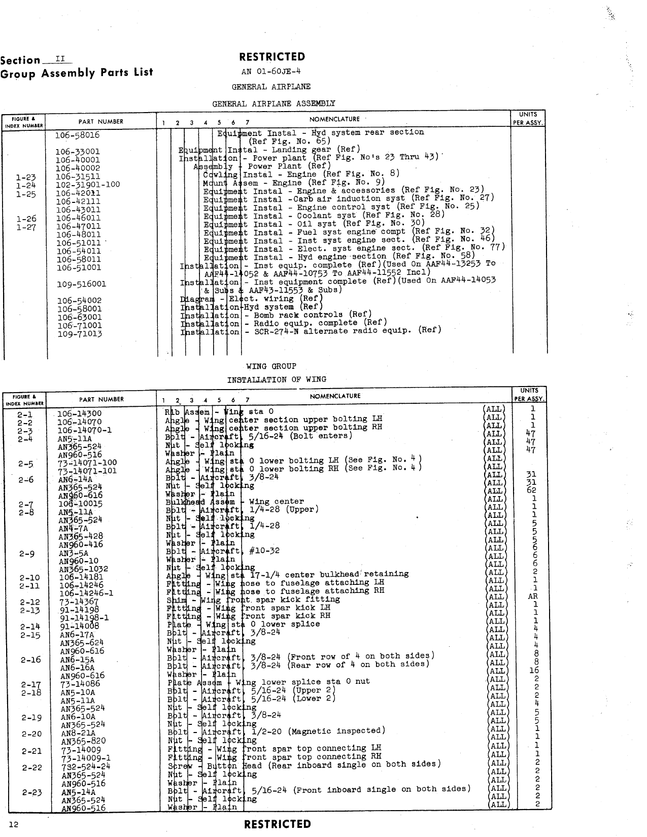 Sample page 16 from AirCorps Library document: Parts Catalog for P-51D