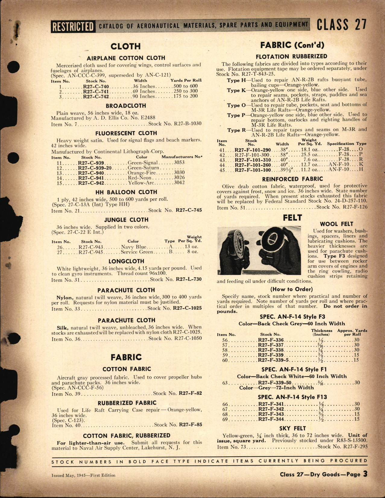 Sample page 3 from AirCorps Library document: Miscellaneous Dry Goods