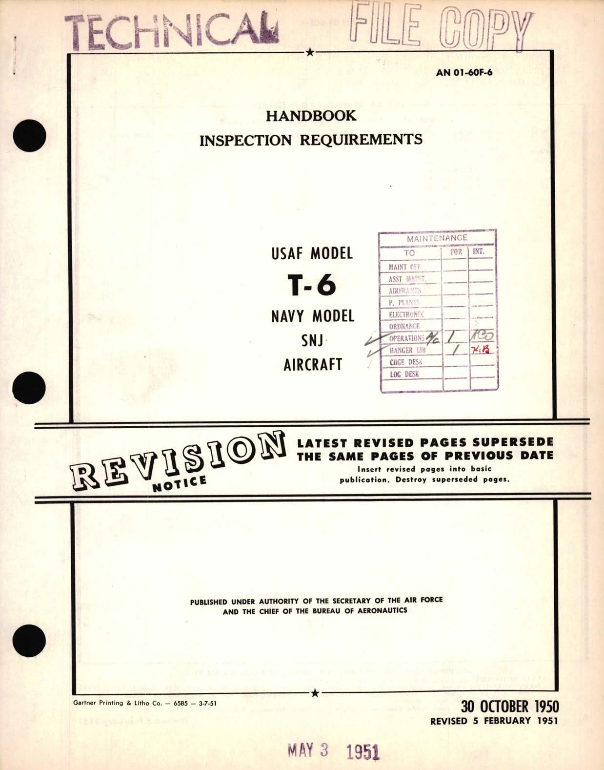 Sample page 5 from AirCorps Library document: Inspection Requirements for USAF Model T-6 NAVY Model SNJ Aircraft