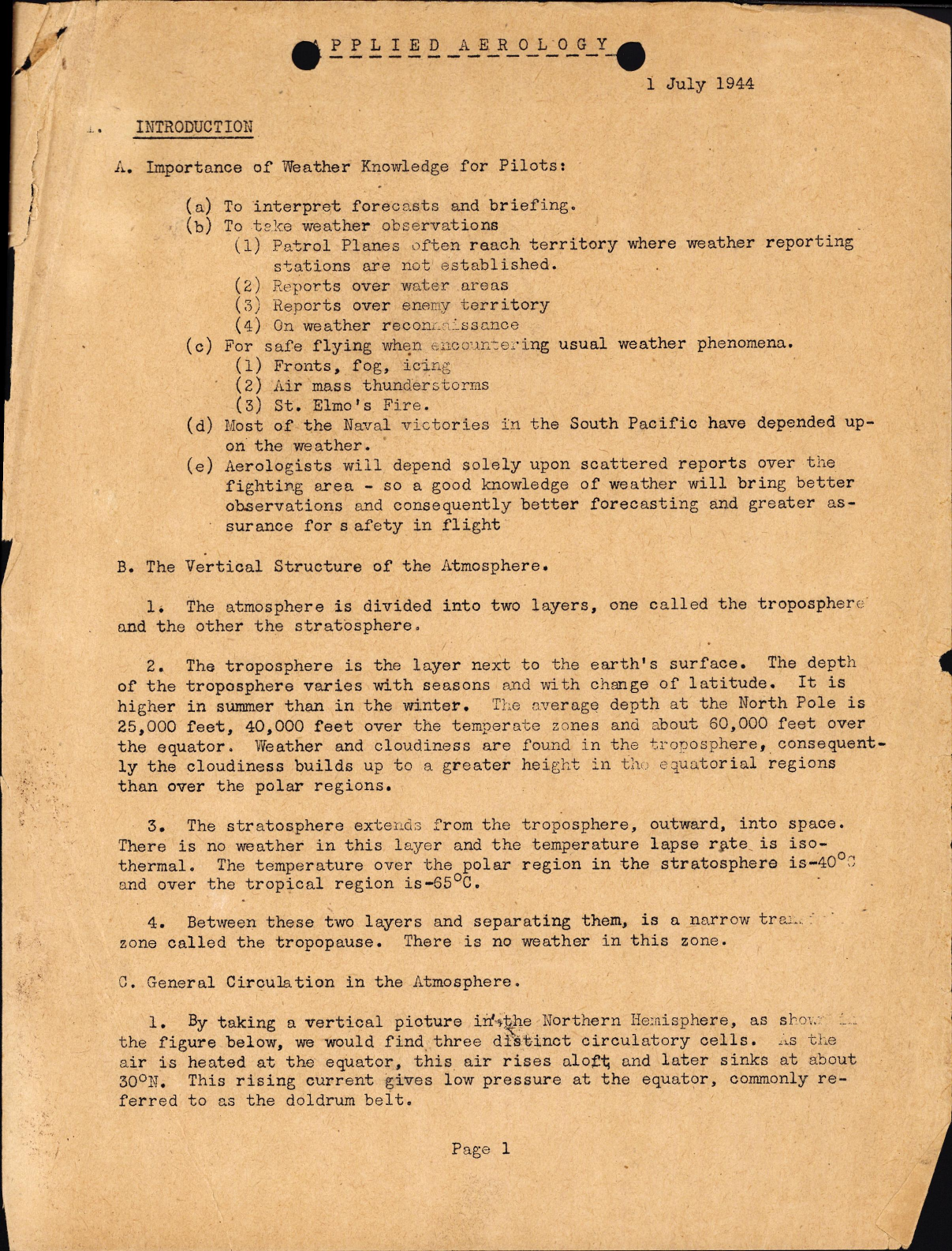 Sample page 1 from AirCorps Library document: Applied Aerology