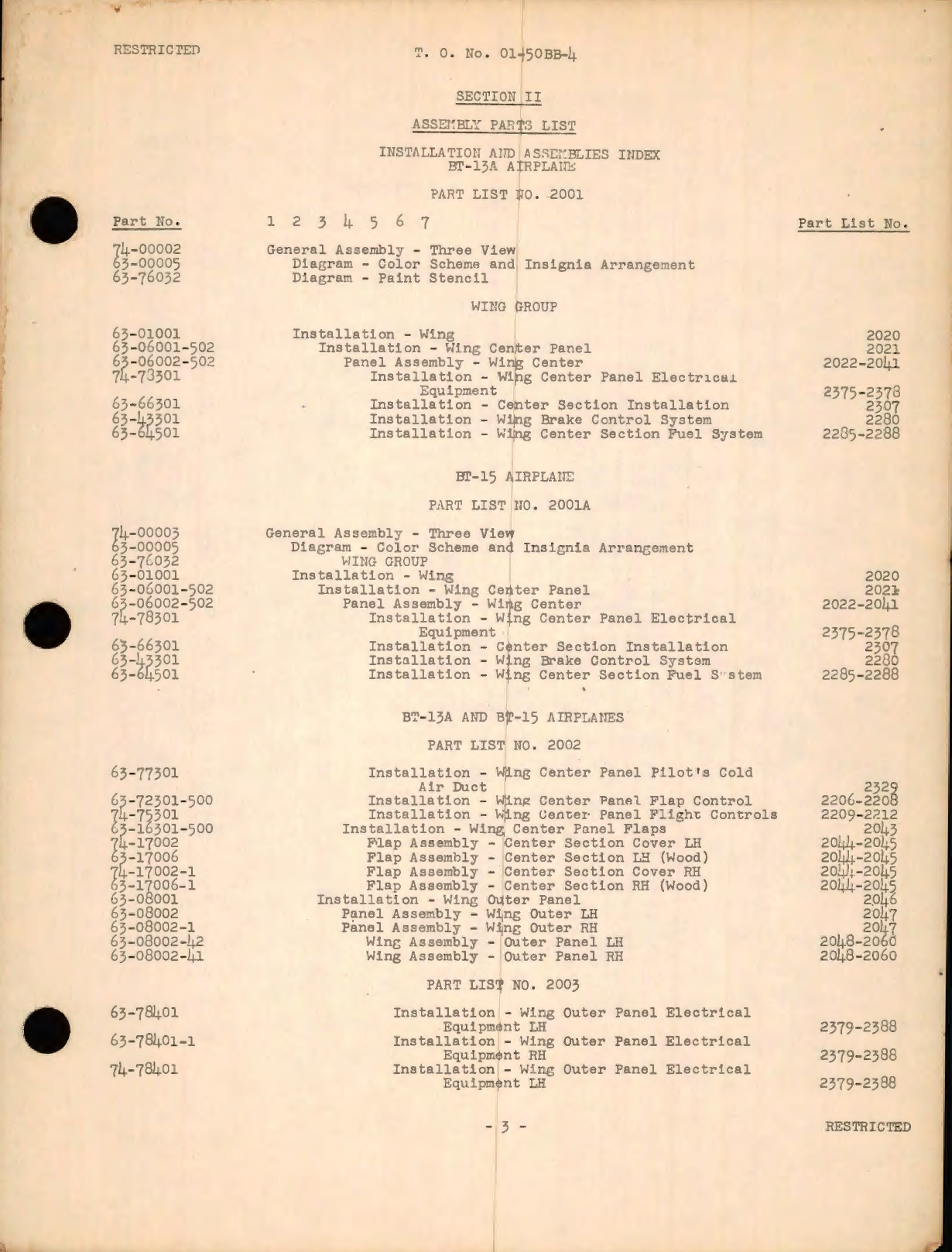 Sample page 7 from AirCorps Library document: Parts Catalog for BT-13A and BT-15