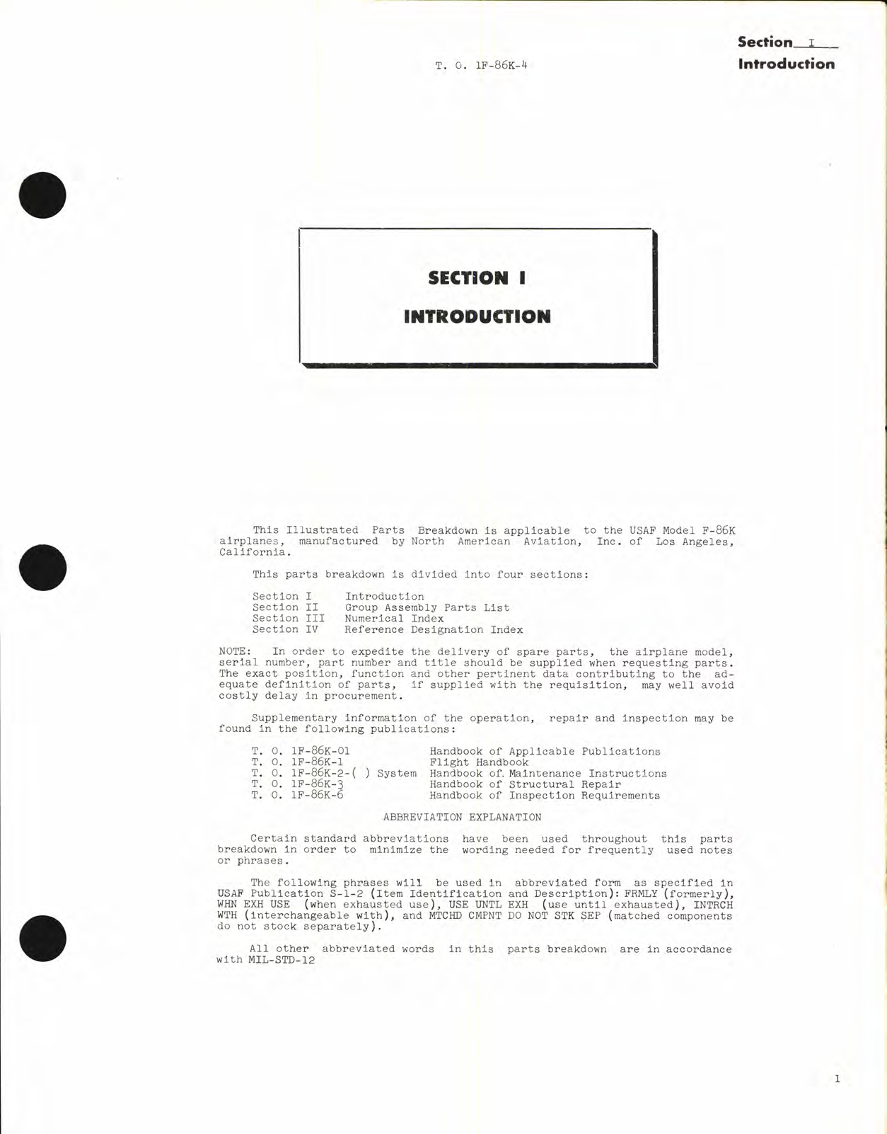 Sample page 9 from AirCorps Library document: Illustrated Parts Breakdown for F-86K Aircraft