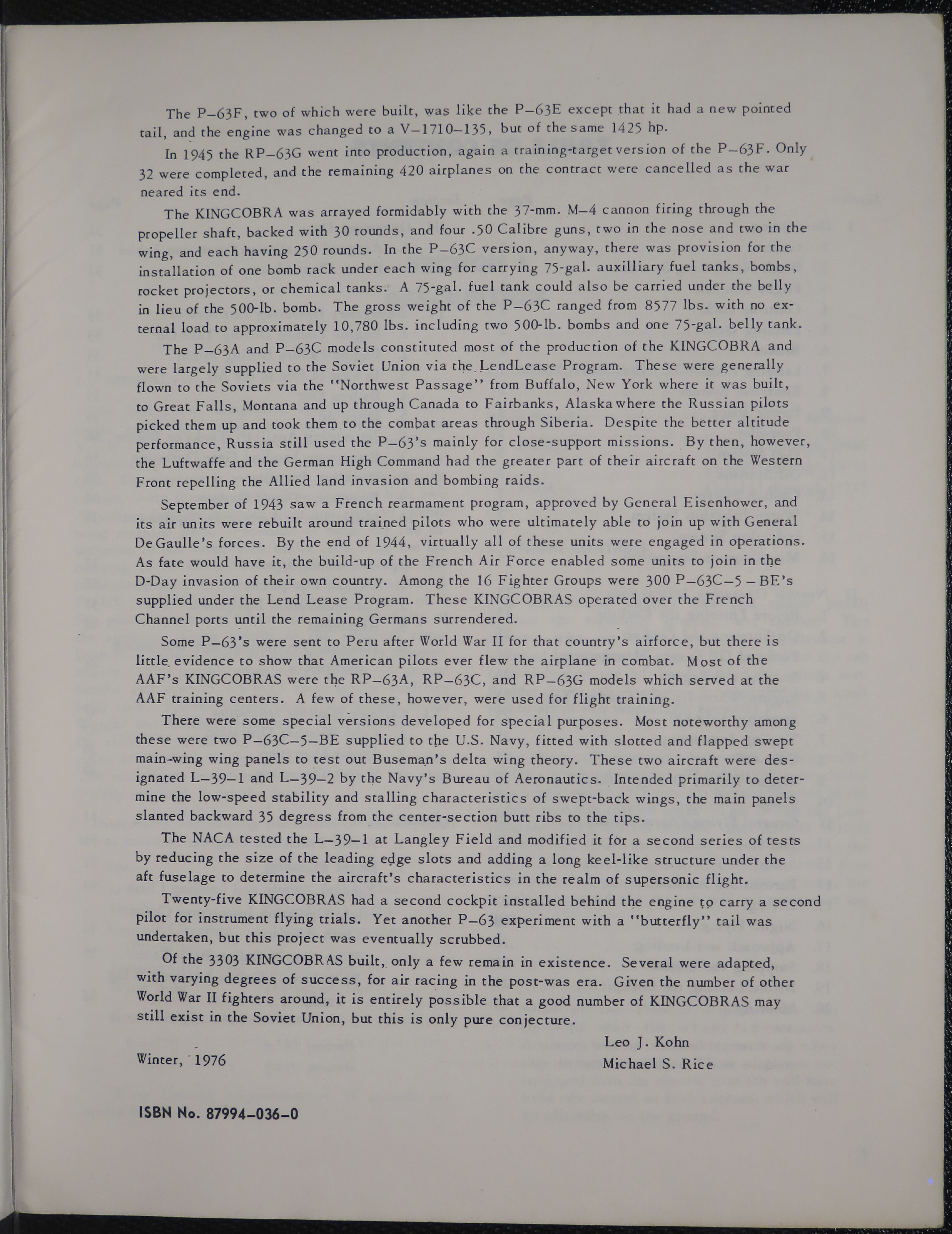 Sample page 5 from AirCorps Library document: Pilots Manual for Bell P-63 King Cobra