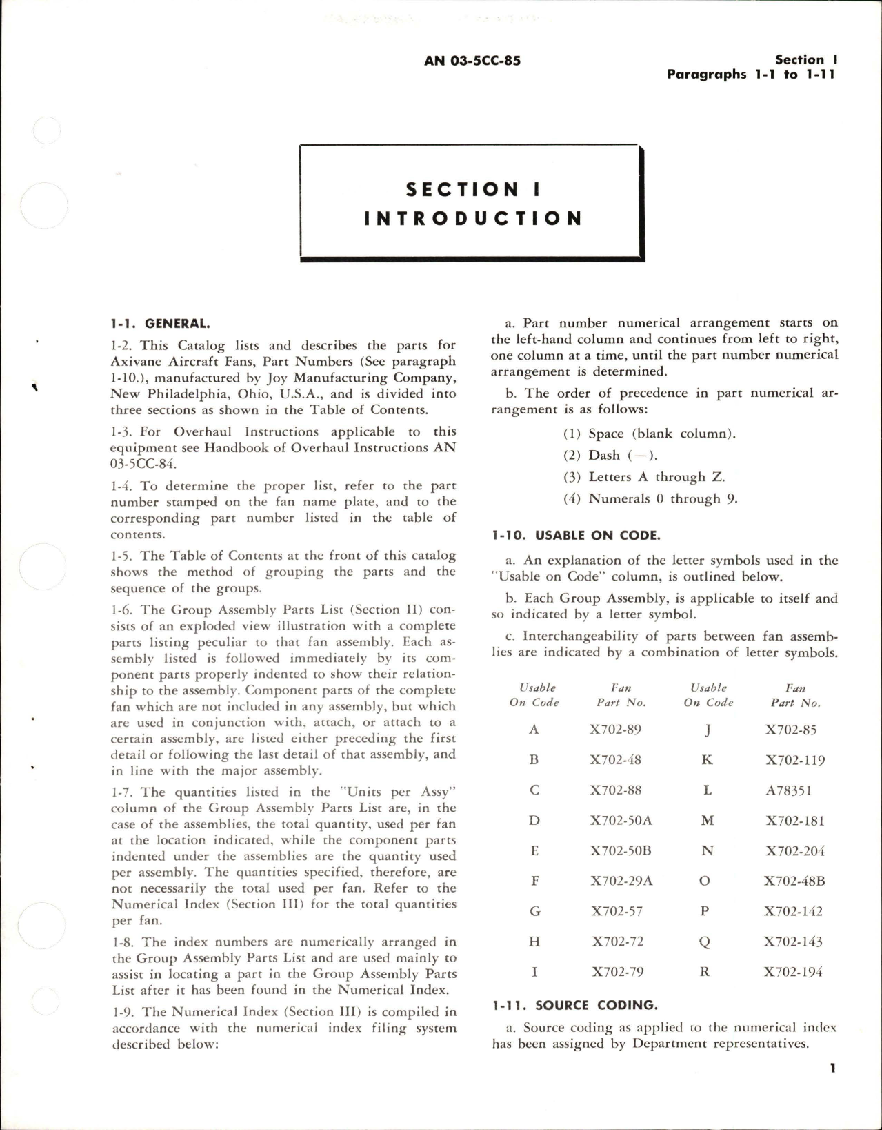 Sample page 5 from AirCorps Library document: Illustrated Parts Breakdown for Axivane Aircraft Fans 