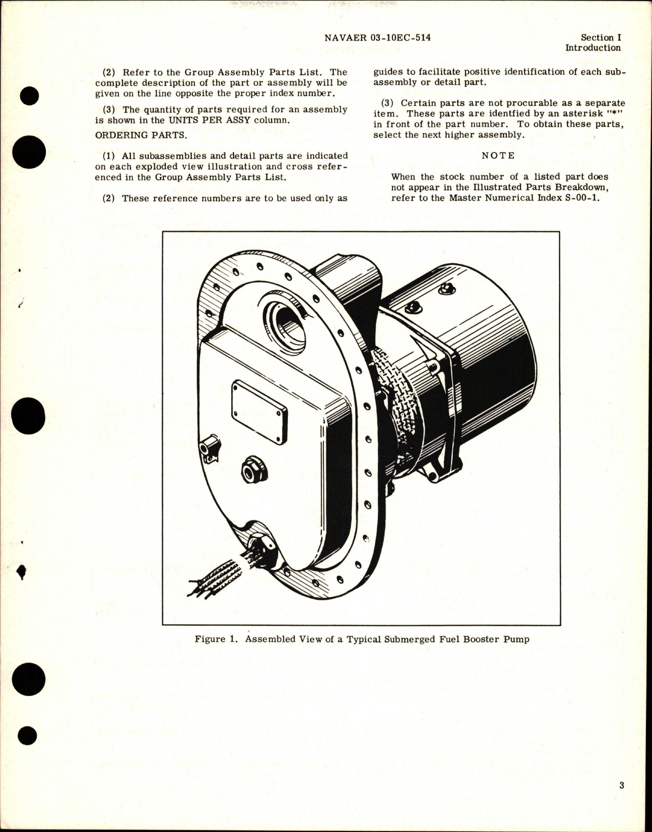 Sample page 5 from AirCorps Library document: Illustrated Parts Breakdown for Submerged Fuel Booster Pump - Models TF54500, TF54500-1, TF54500-6