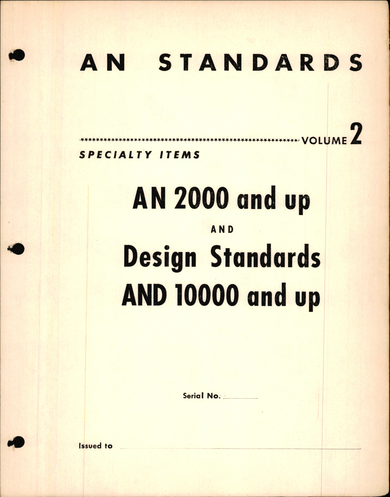 Sample page 1 from AirCorps Library document: Alphabetical Index for AN and AND Standards