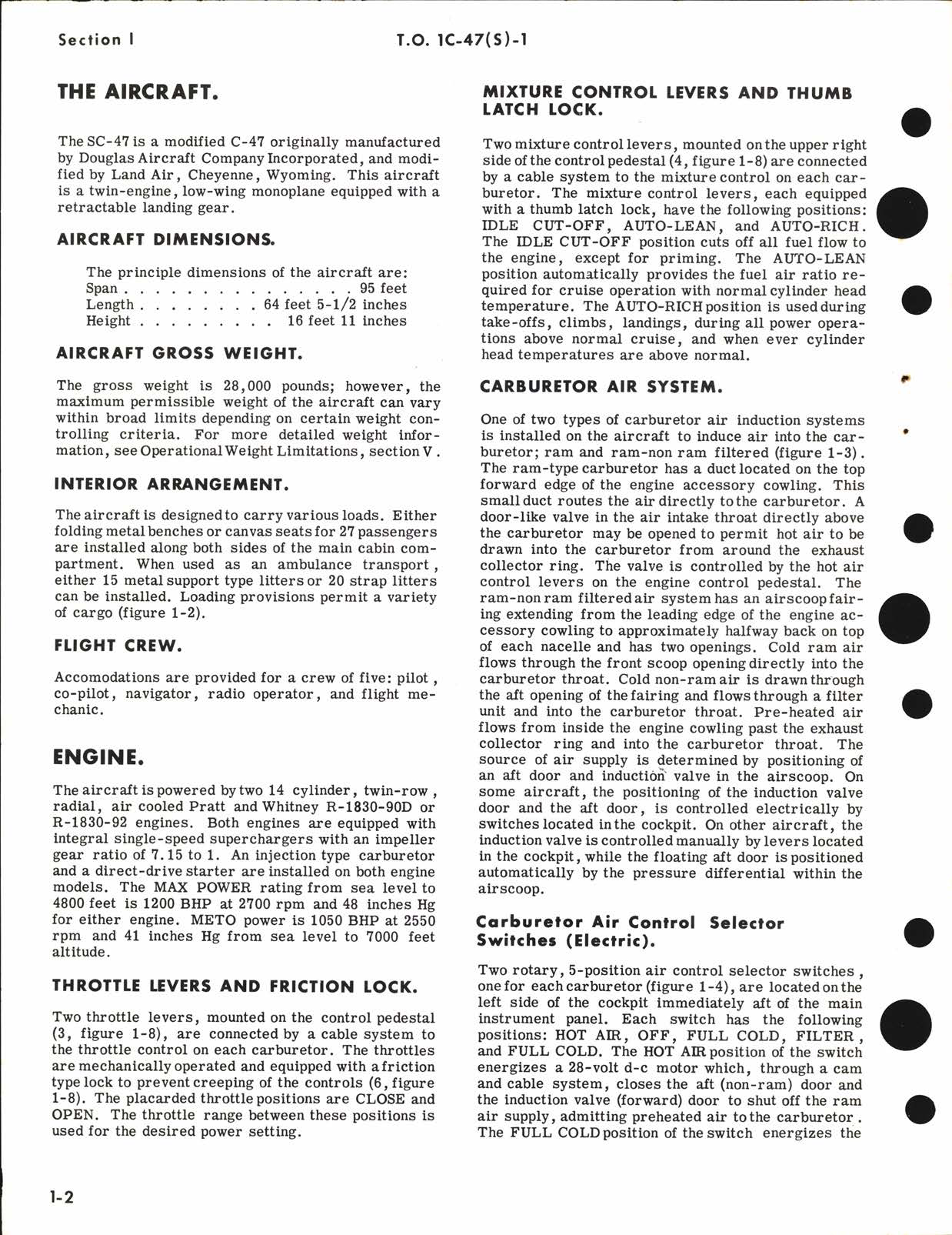Sample page 8 from AirCorps Library document: Flight Manual for SC-47