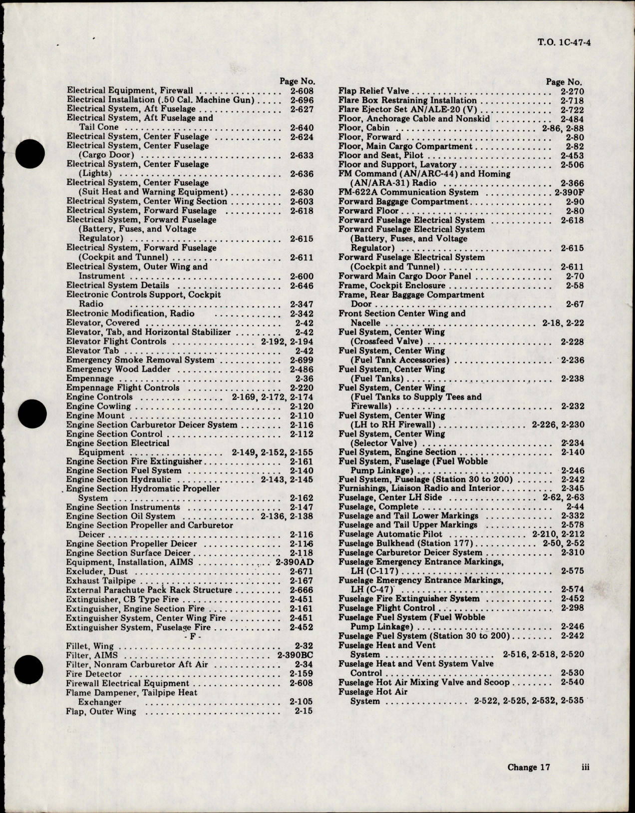 Sample page 9 from AirCorps Library document: Illustrated Parts Breakdown for C-47A, C-47B, C-47D, AC-47, EC-47, RC-47 C-117A and C-117B