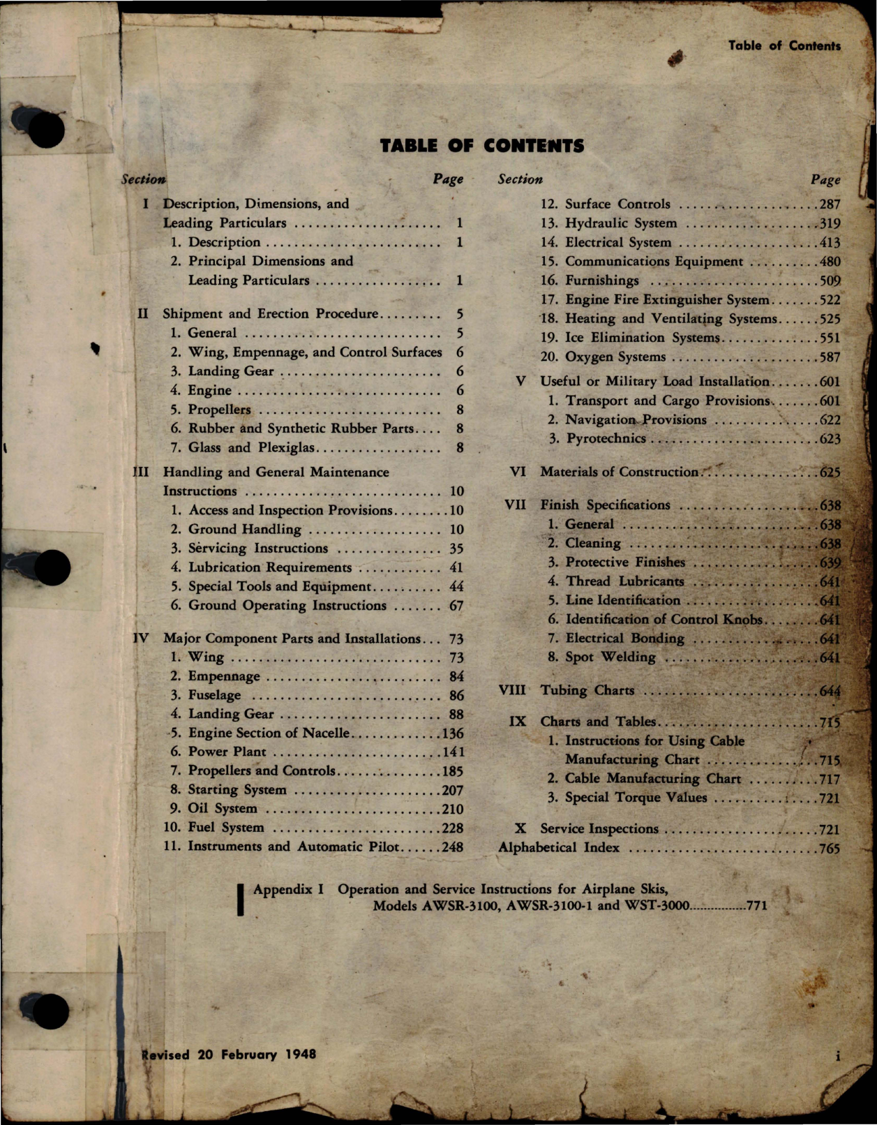 Sample page 1 from AirCorps Library document: Erection and Maintenance Instructions for C-47, C-47A, C-47B, R4D-1. R4D-5 and R4D-6