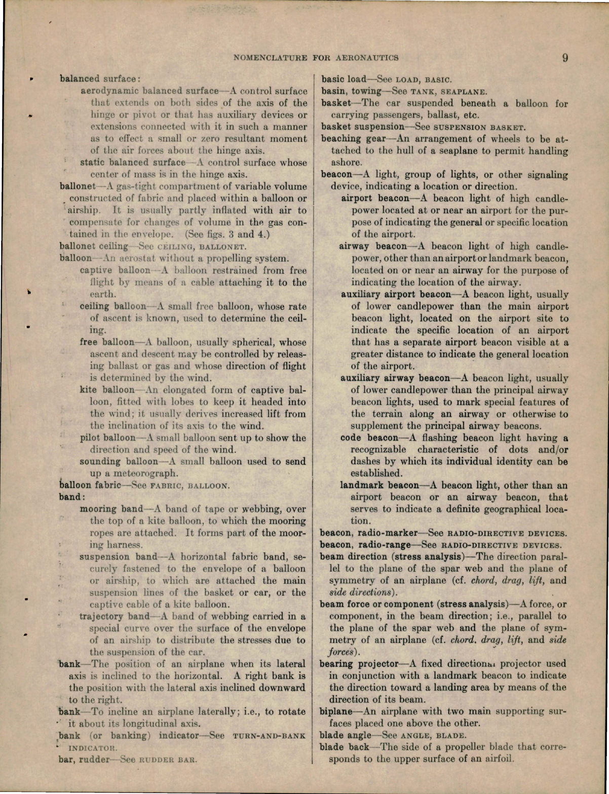 Sample page 9 from AirCorps Library document: Airplane Nomenclature