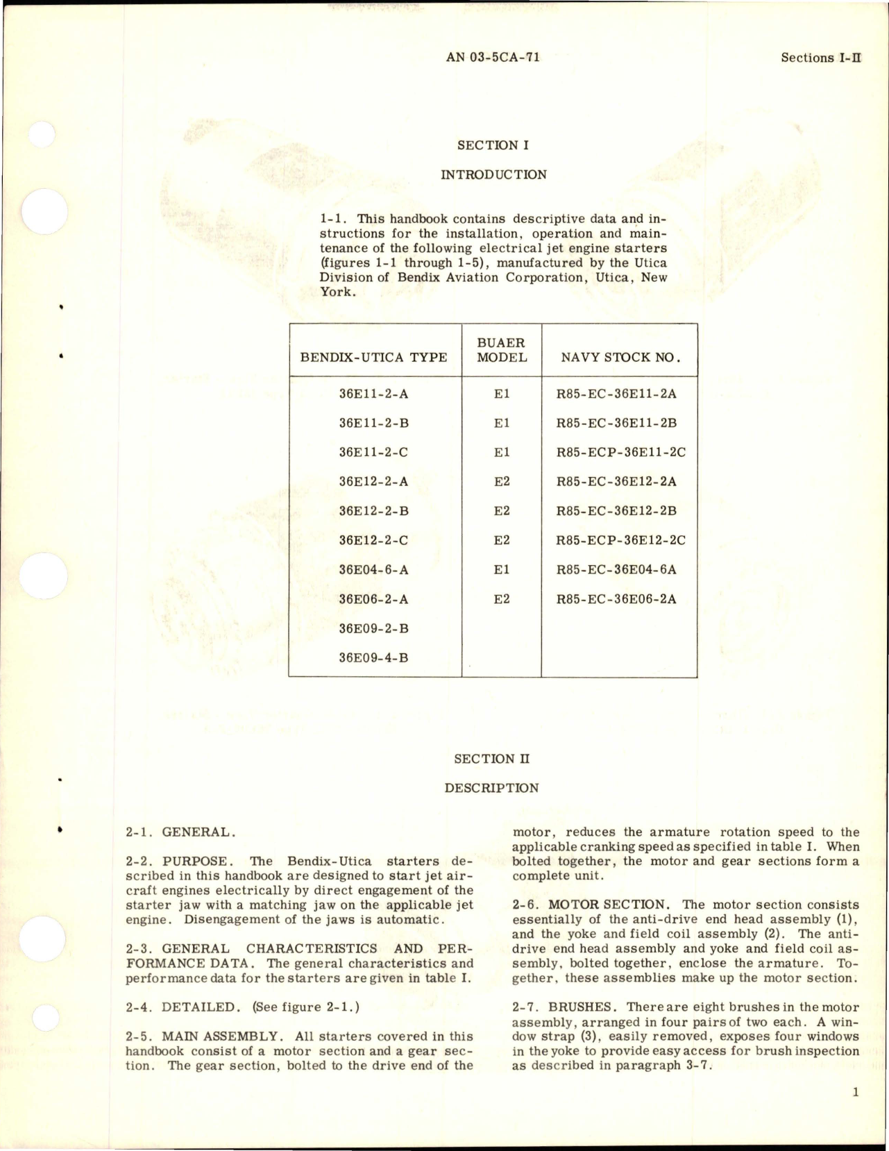 Sample page 5 from AirCorps Library document: Operation and Service Instructions for Starters 