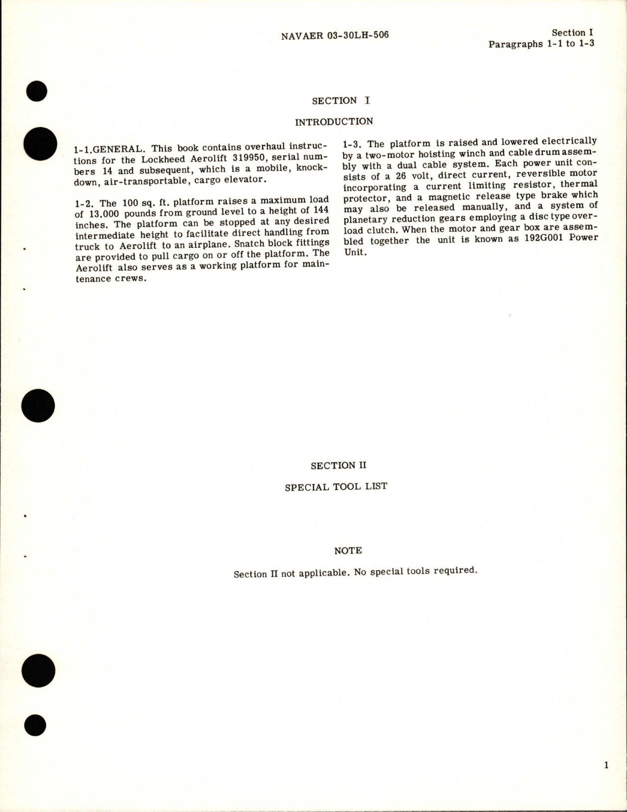 Sample page 5 from AirCorps Library document: Overhaul Instructions for Aerolift Cargo Elevator - 319950 