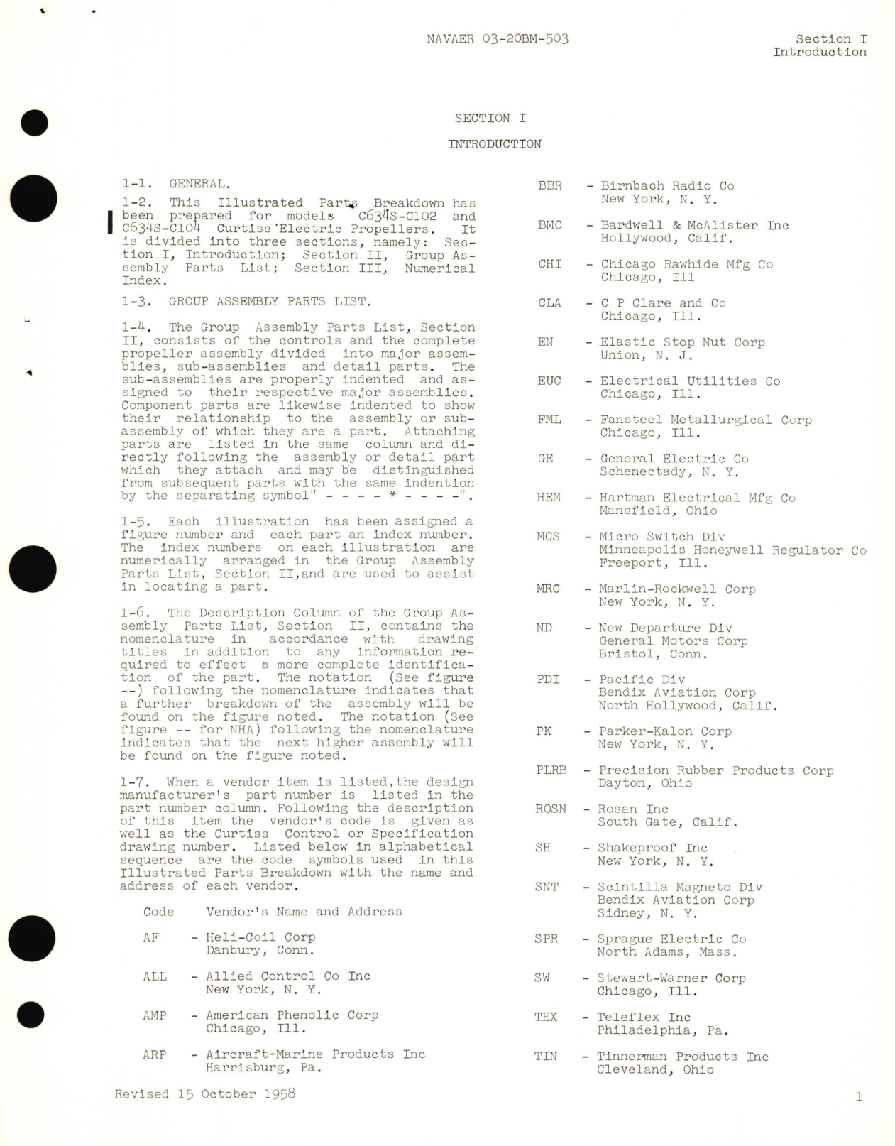 Sample page 5 from AirCorps Library document: Illustrated Parts Breakdown for Propeller and Controls Models C634S-C102, C634S-C104